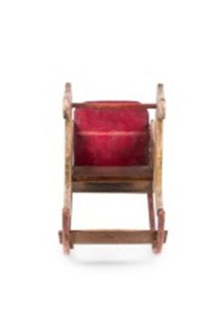 American Country Painted and Carved Wooden Rocking Horse