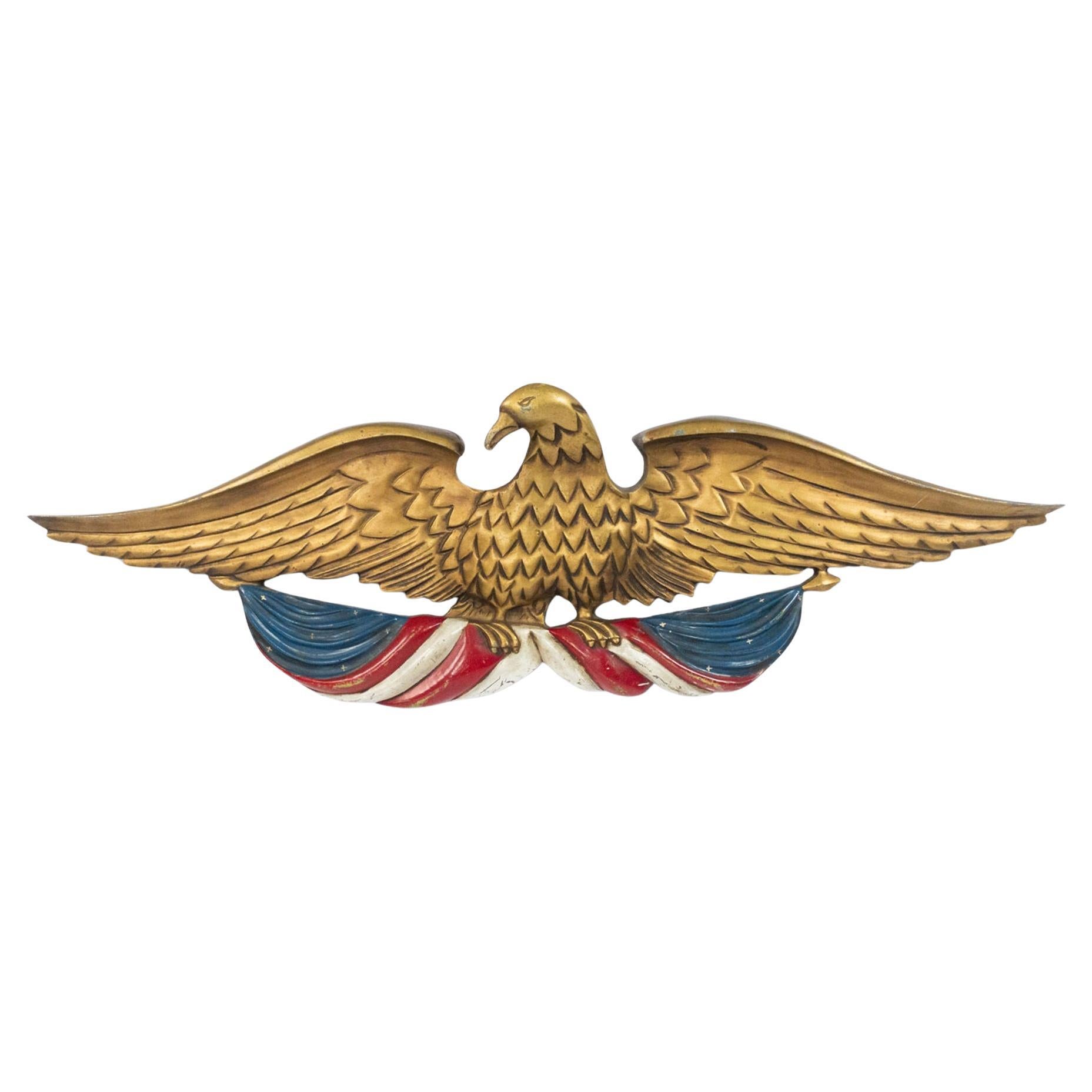 American Country Painted Eagle and American Flag
