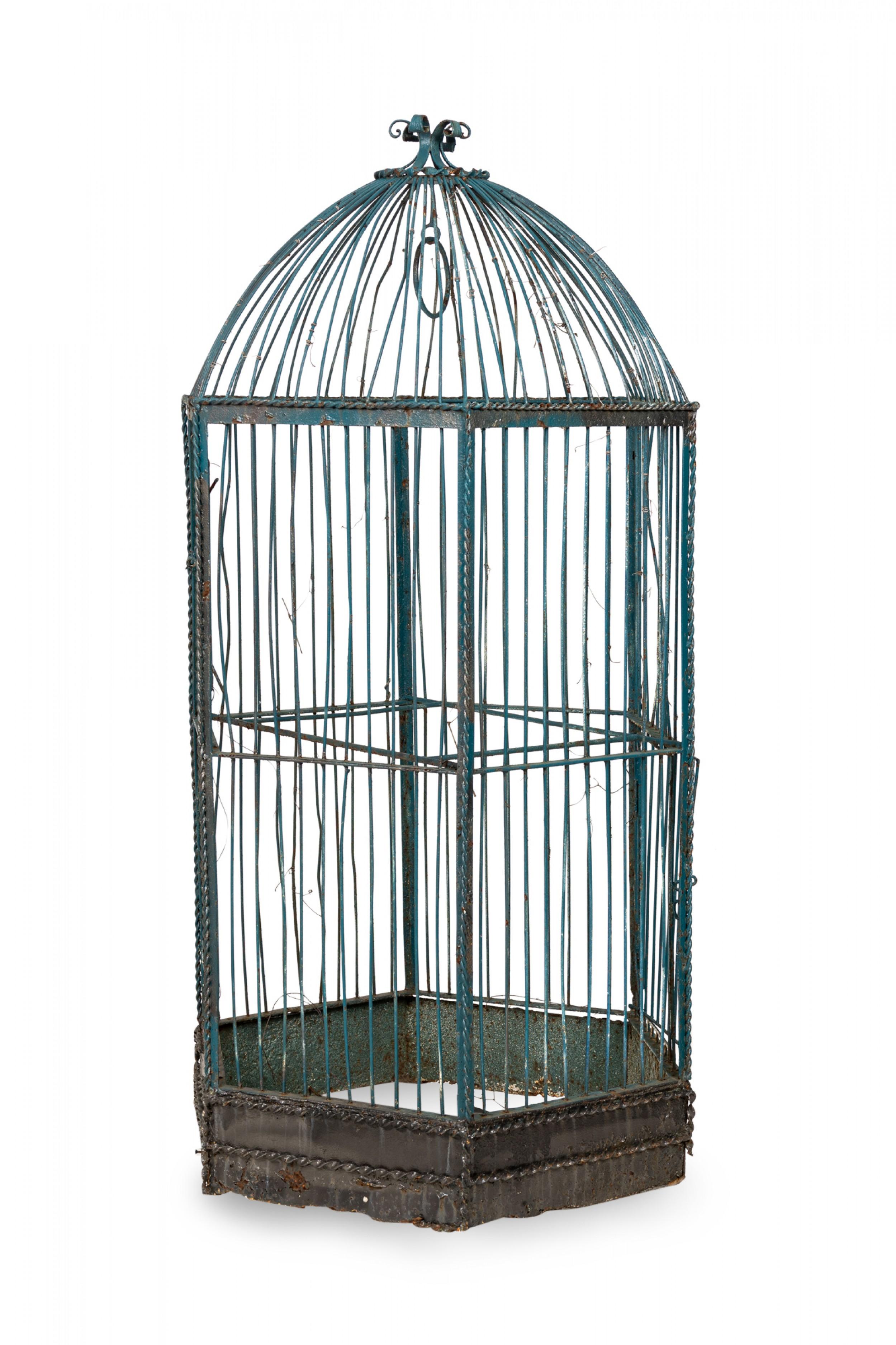 American Country Painted Metal Outdoor Birdcage For Sale 6