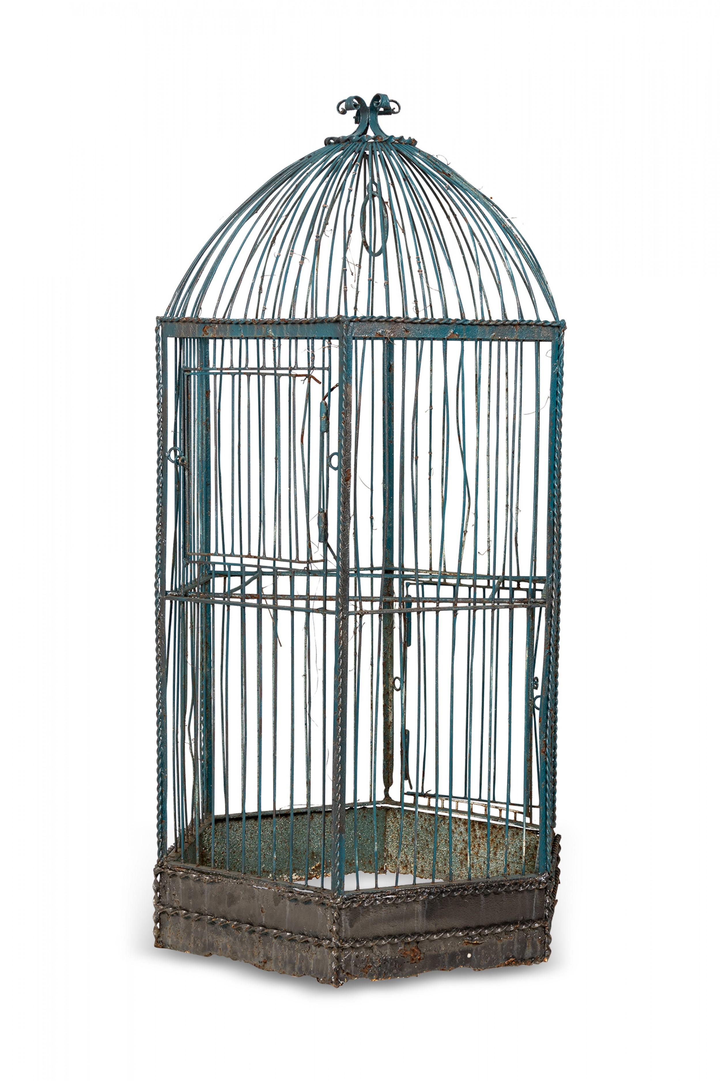 American Country Painted Metal Outdoor Birdcage For Sale 2