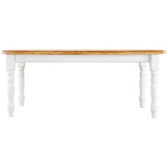 American Country Painted Pine Farmhouse Dining Table