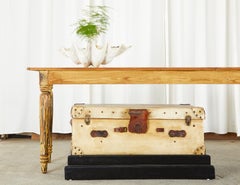 American Country Painted Pine Farmhouse Harvest Table