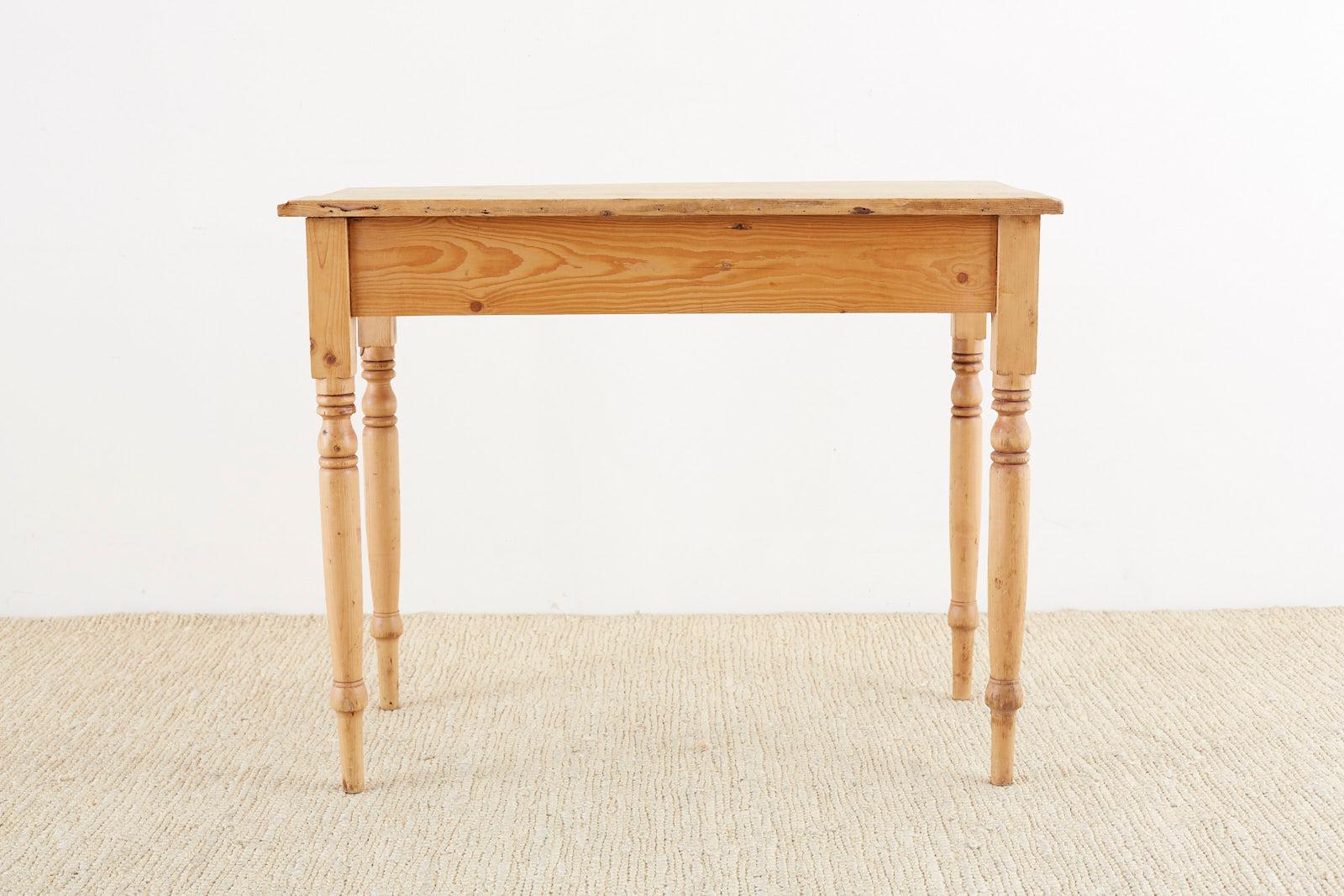 American Country Pine Farmhouse Writing Table or Console 7