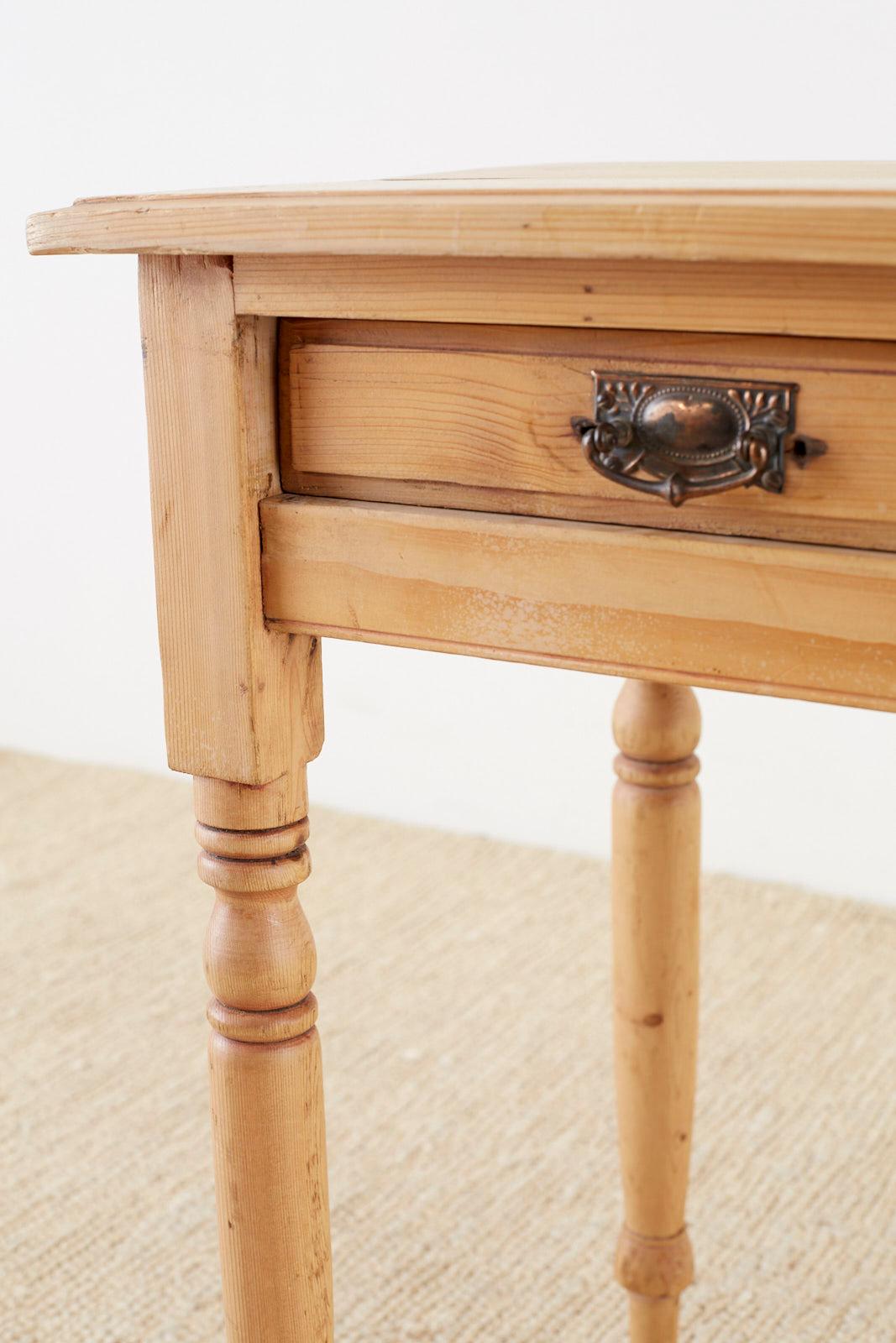 American Country Pine Farmhouse Writing Table or Console 3