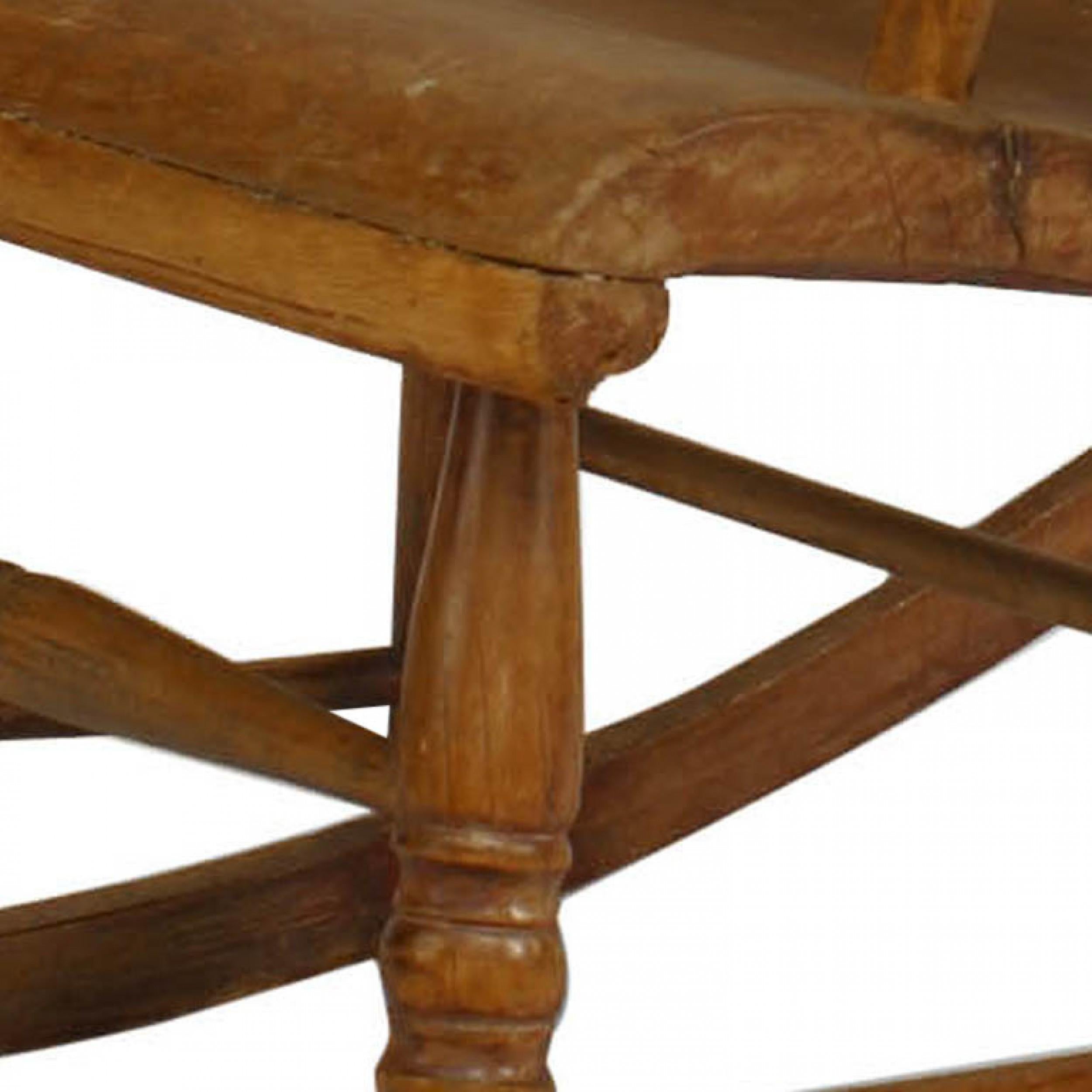 American Country style stripped pine spindle back rocking chair (19/20th Cent.)