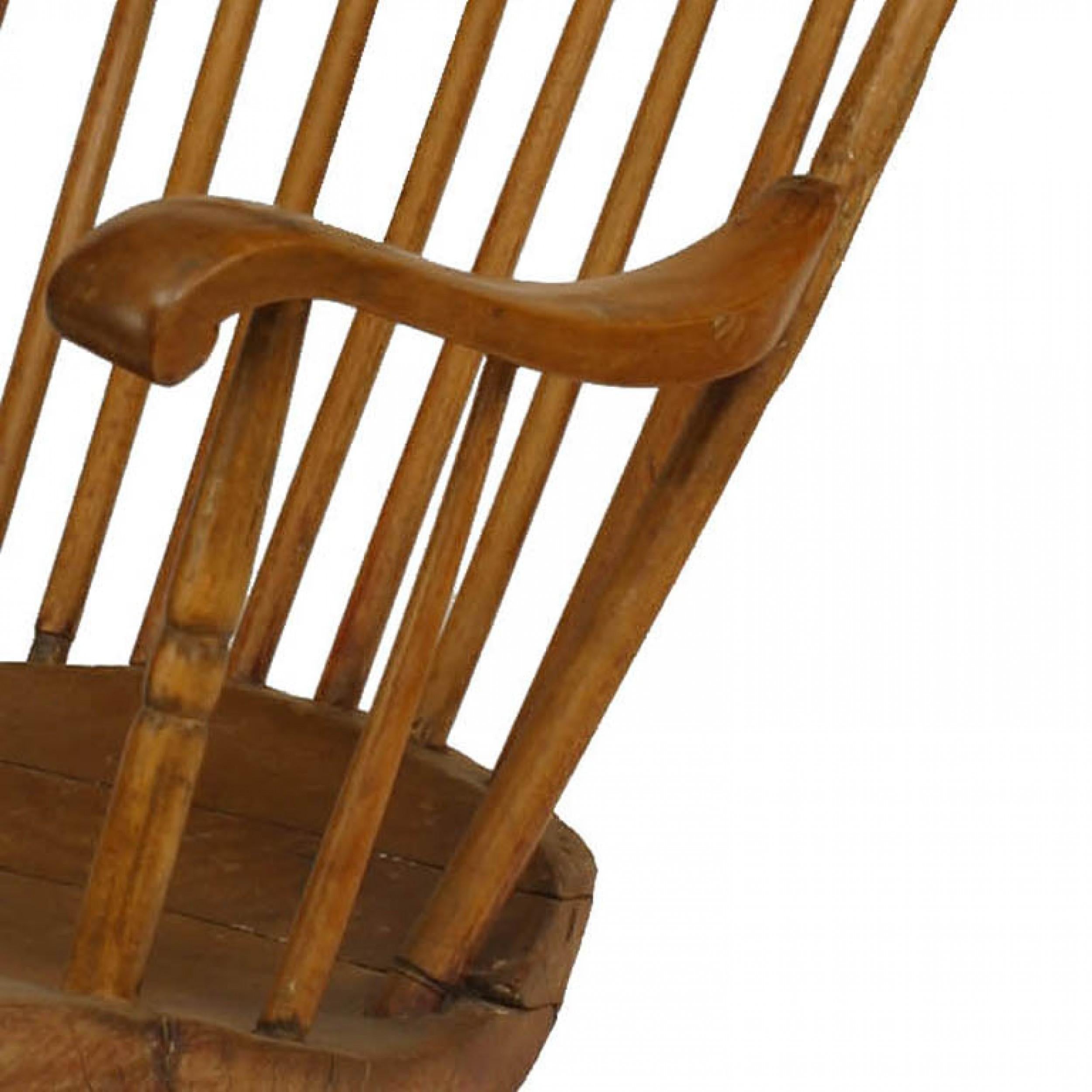 19th Century American Country Pine Rocking Chair For Sale