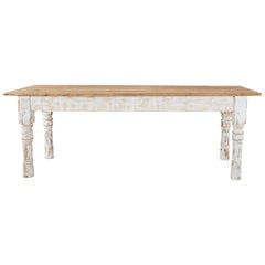 American Country Reclaimed Pine Farmhouse Dining Table