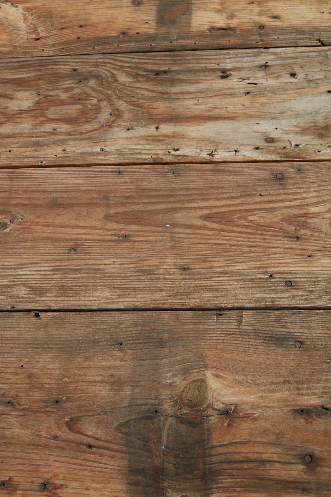 American Country Red Painted Pine Farmhouse Dining Table 11
