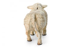 American Country Rustic Painted Bull-Form Cast Iron Door Stop