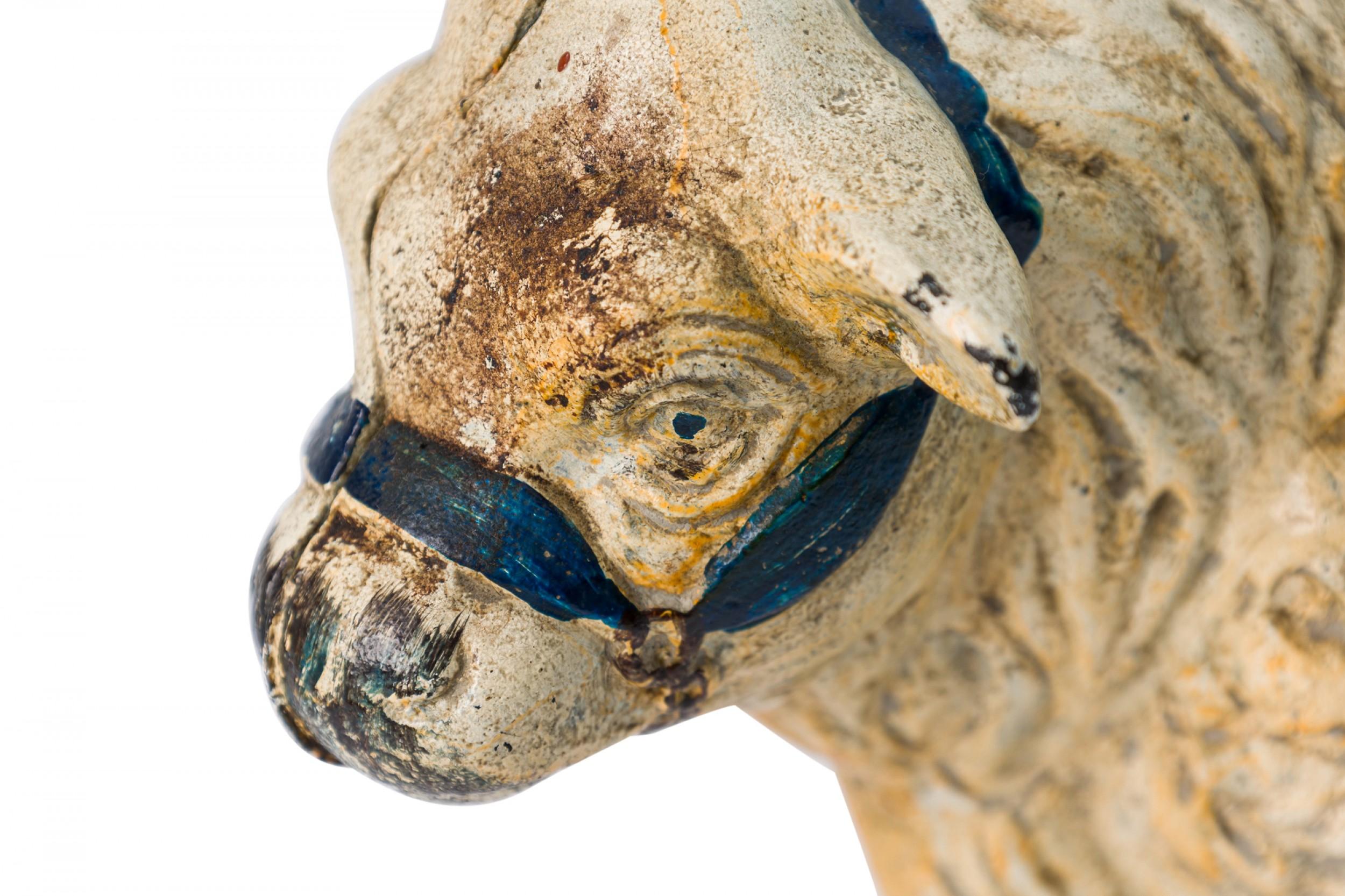 Calco Fermaporta in ghisa verniciato a forma di toro American Country Rustic in vendita