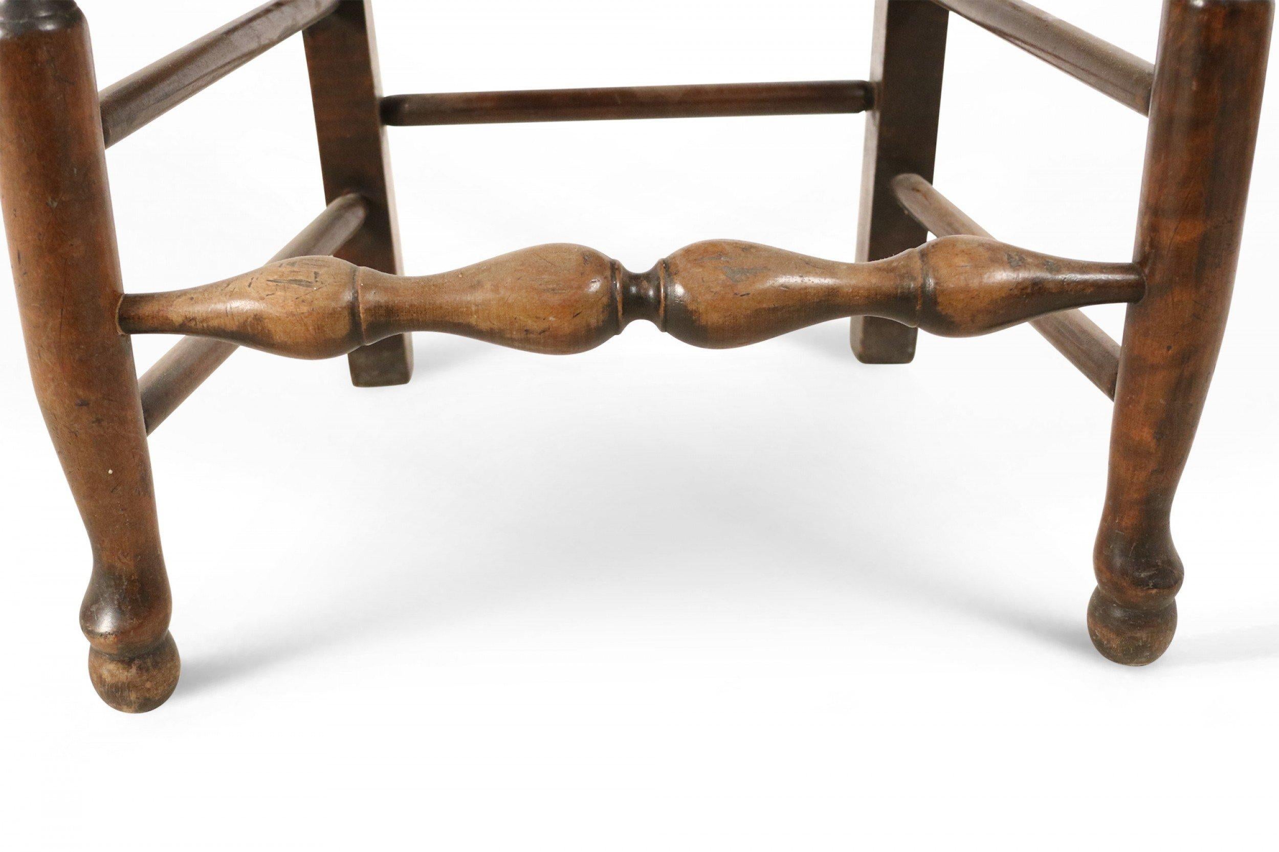 American Country Rustic Style Ladder Back and Rush Seat Arm Chair 7