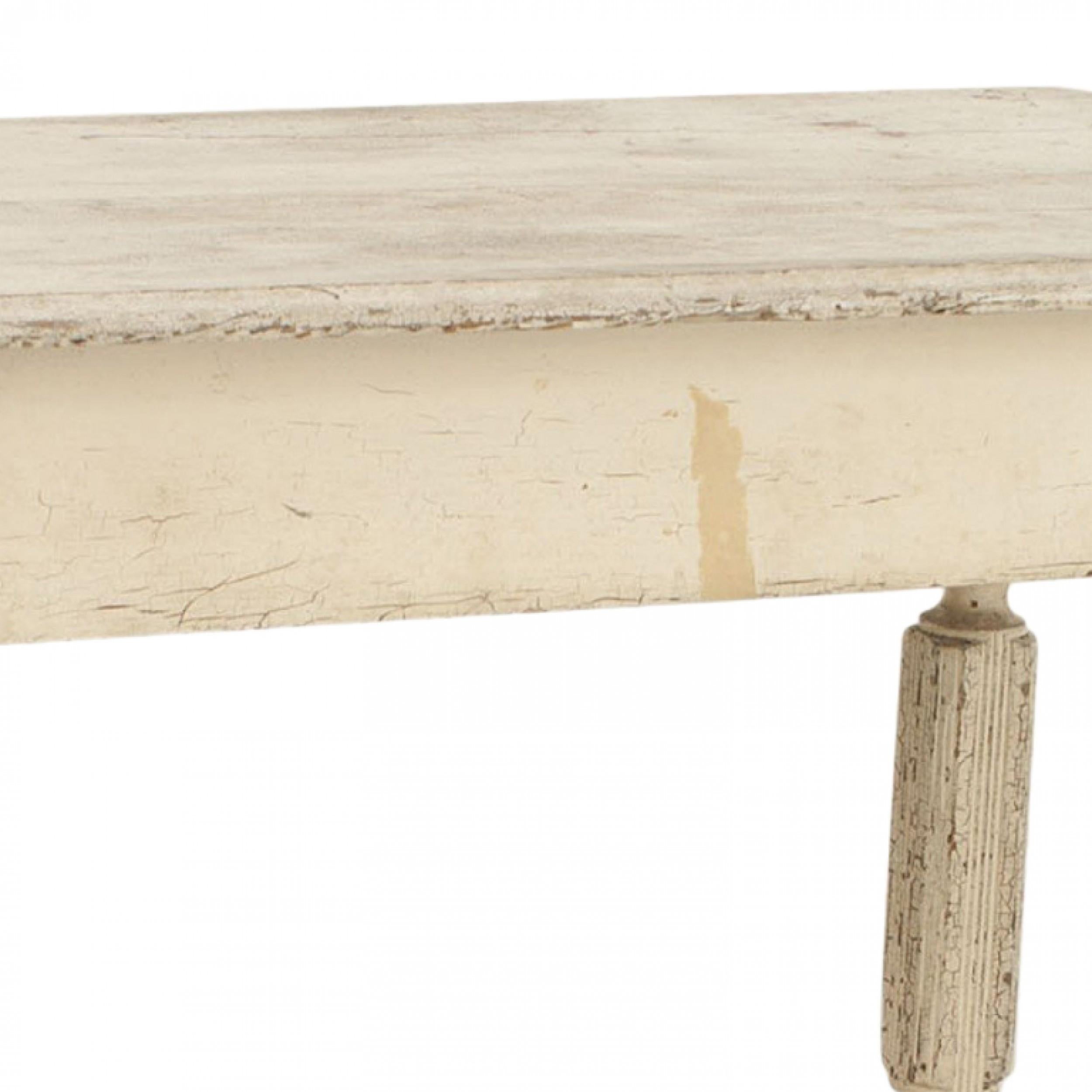 Américain Table de salle à manger rustique américaine peinte en blanc en vente