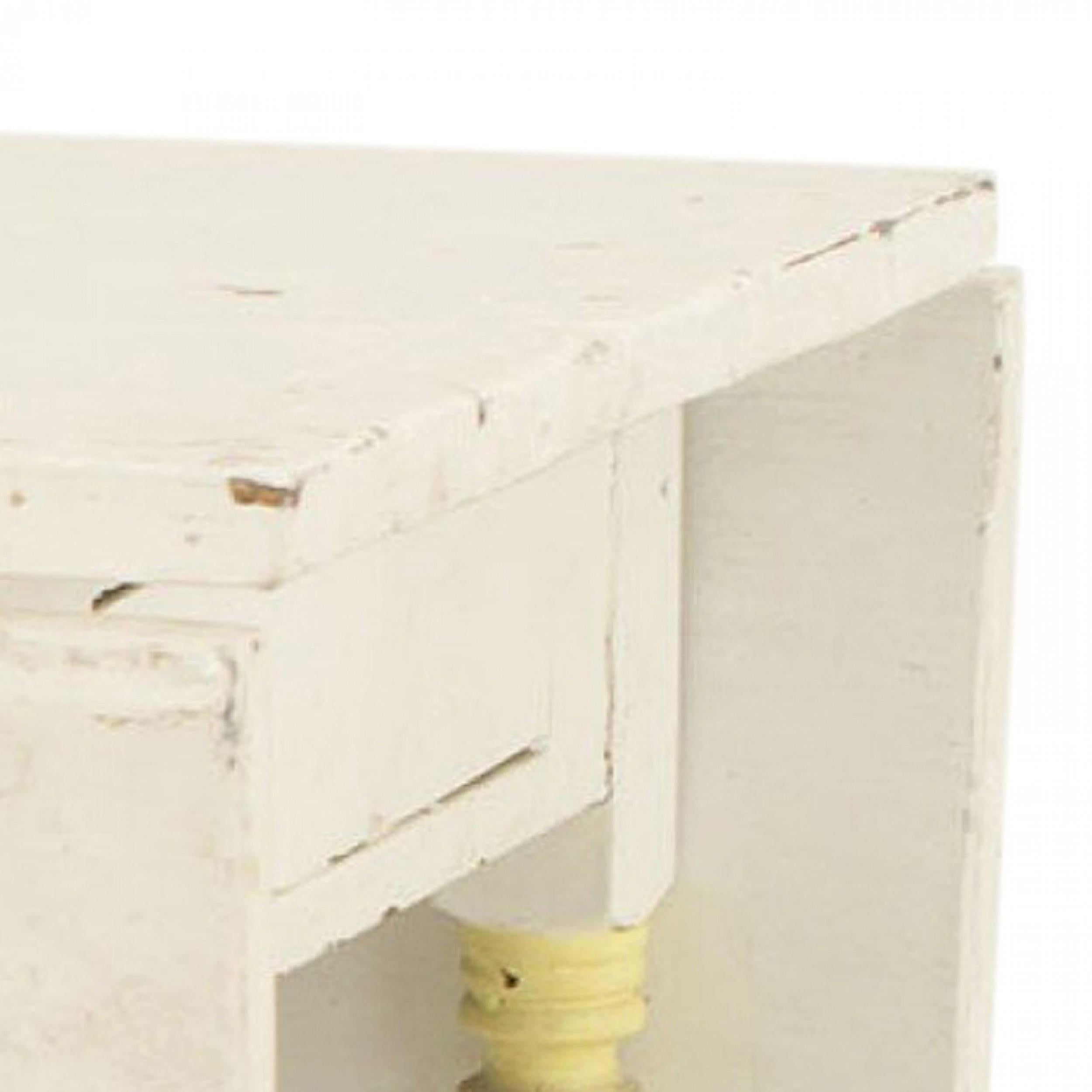 Américain Table à abattant rustique, peinte en blanc, de style American Country en vente