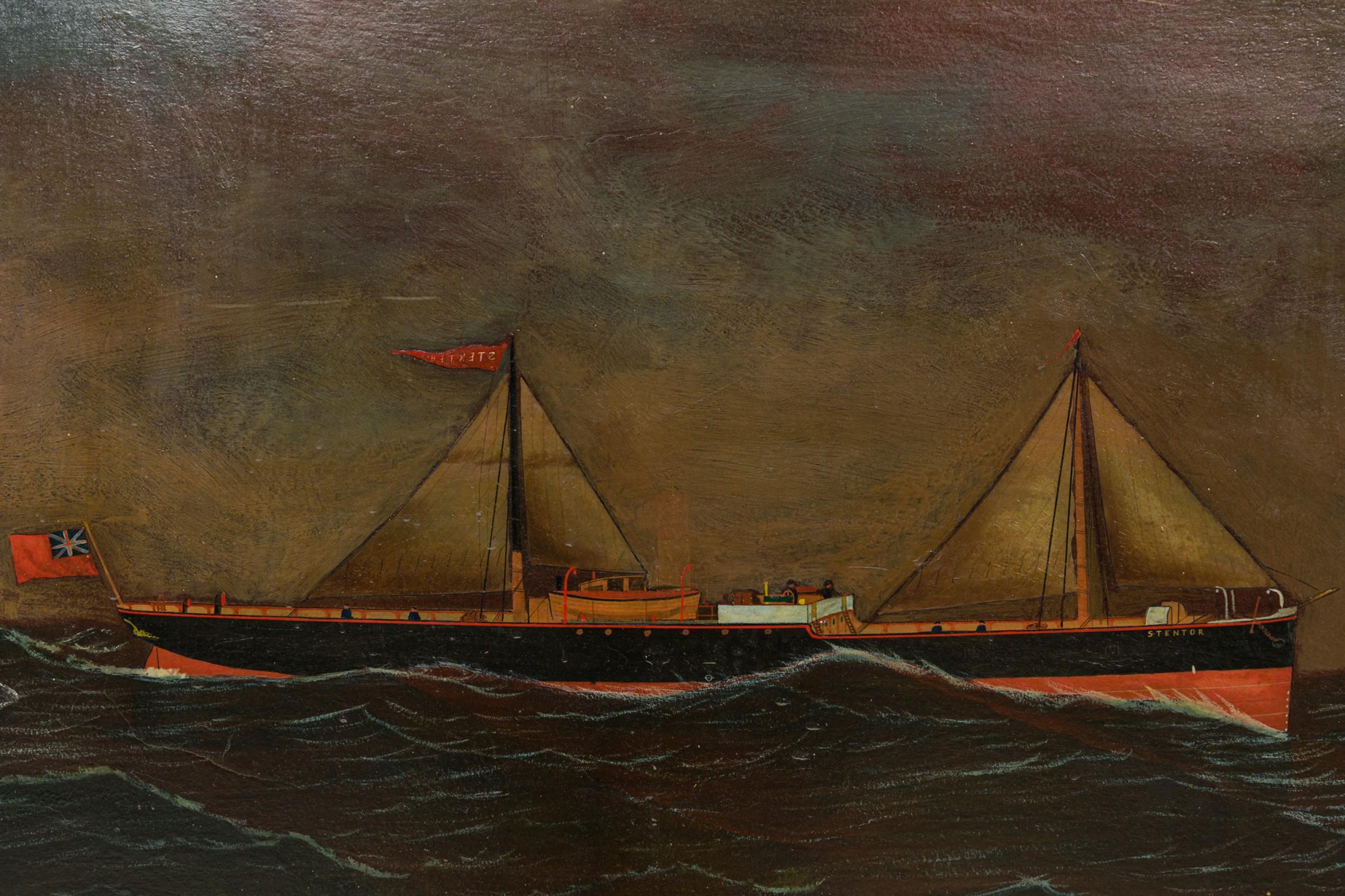 American Country Seascape Painting In Good Condition For Sale In Queens, NY