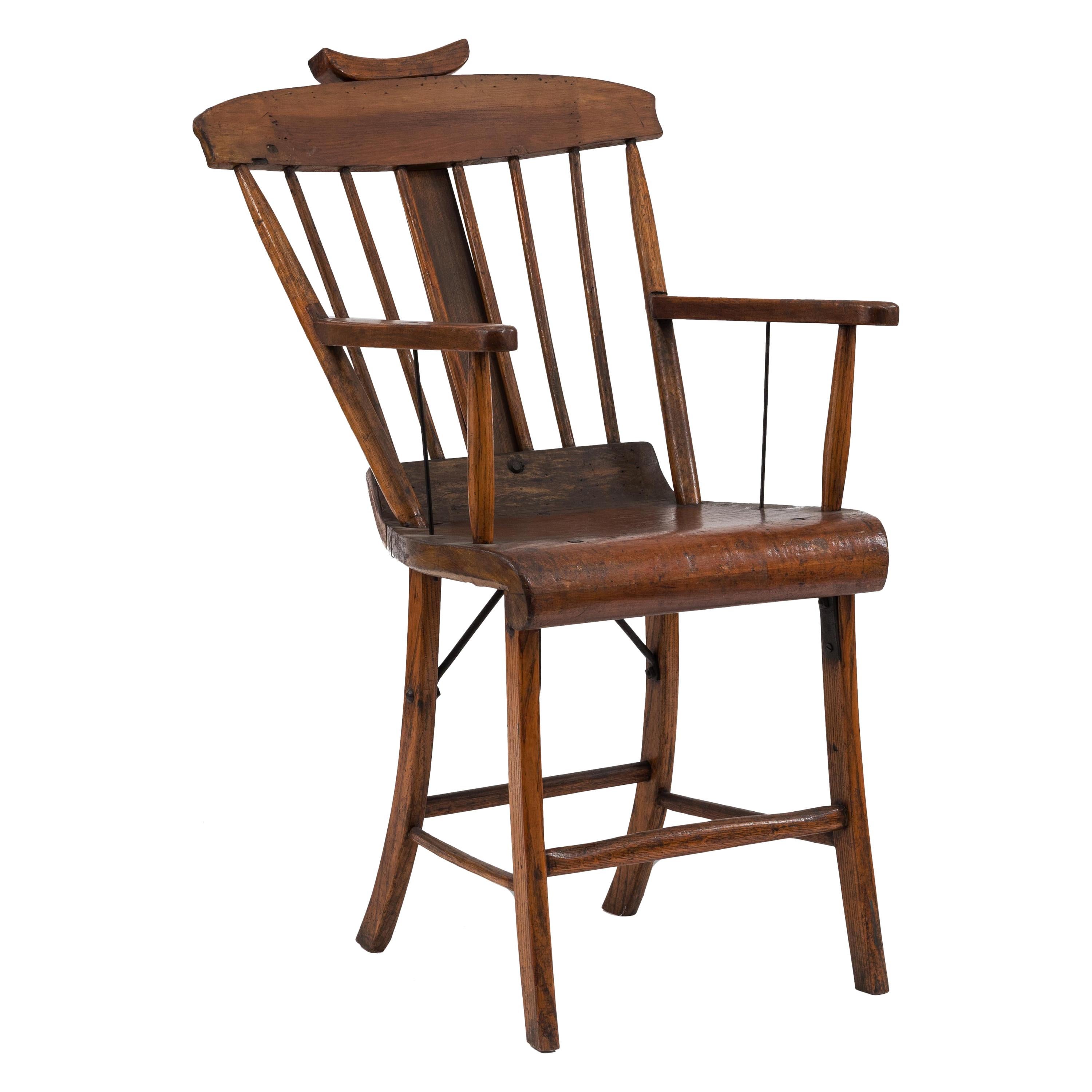 American Country Stained Pine Armchair