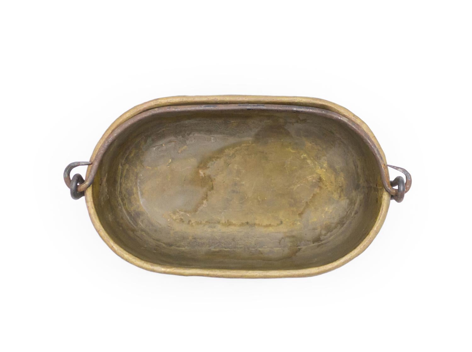 American Country Style Brass Oval Pot For Sale 1