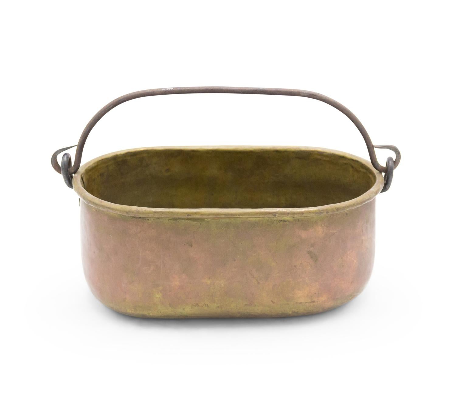 American Country Style Brass Oval Pot For Sale 2