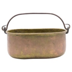 American Country Style Brass Oval Pot