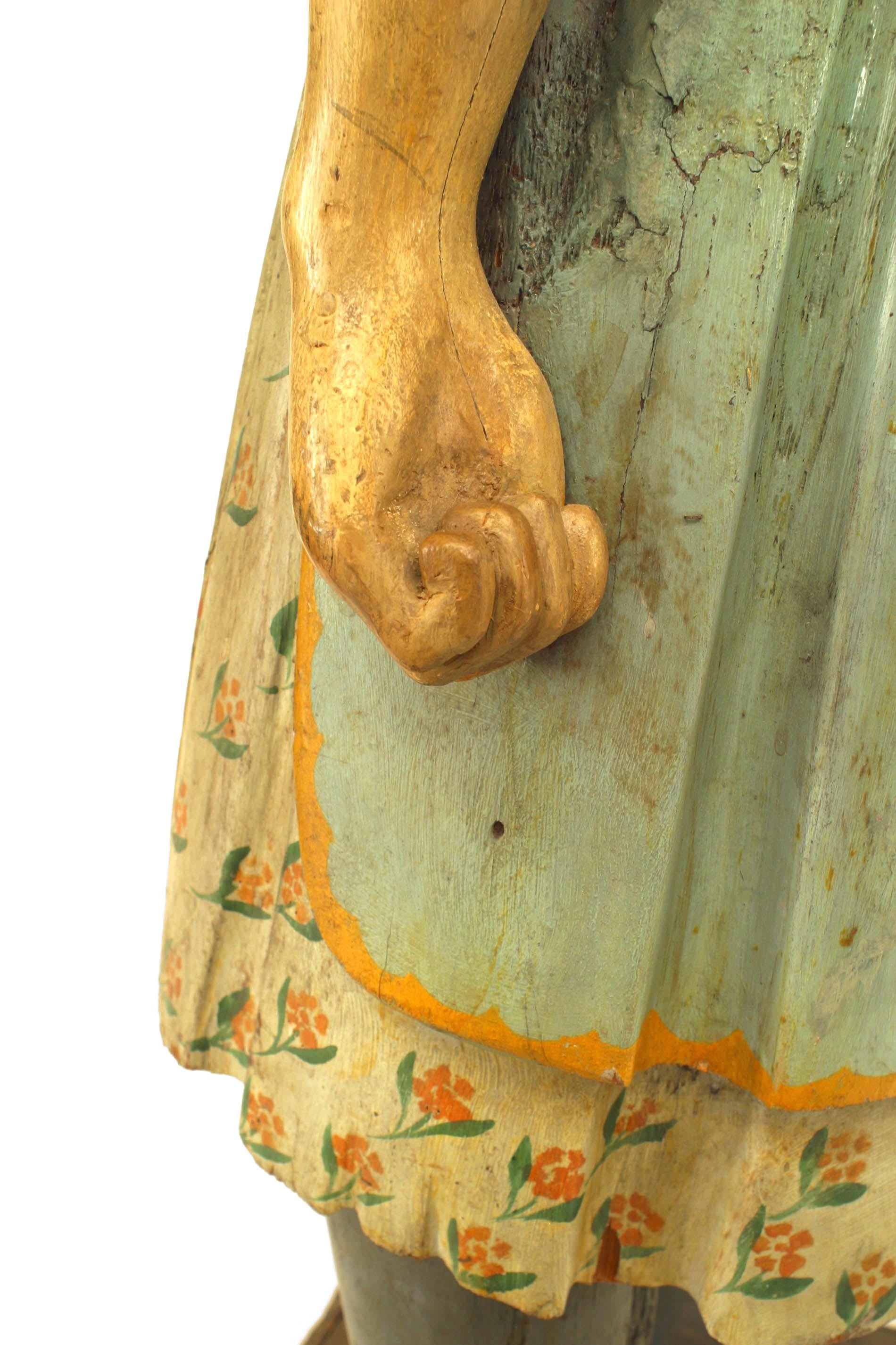 Figura di ragazza in legno in stile country in vendita 4