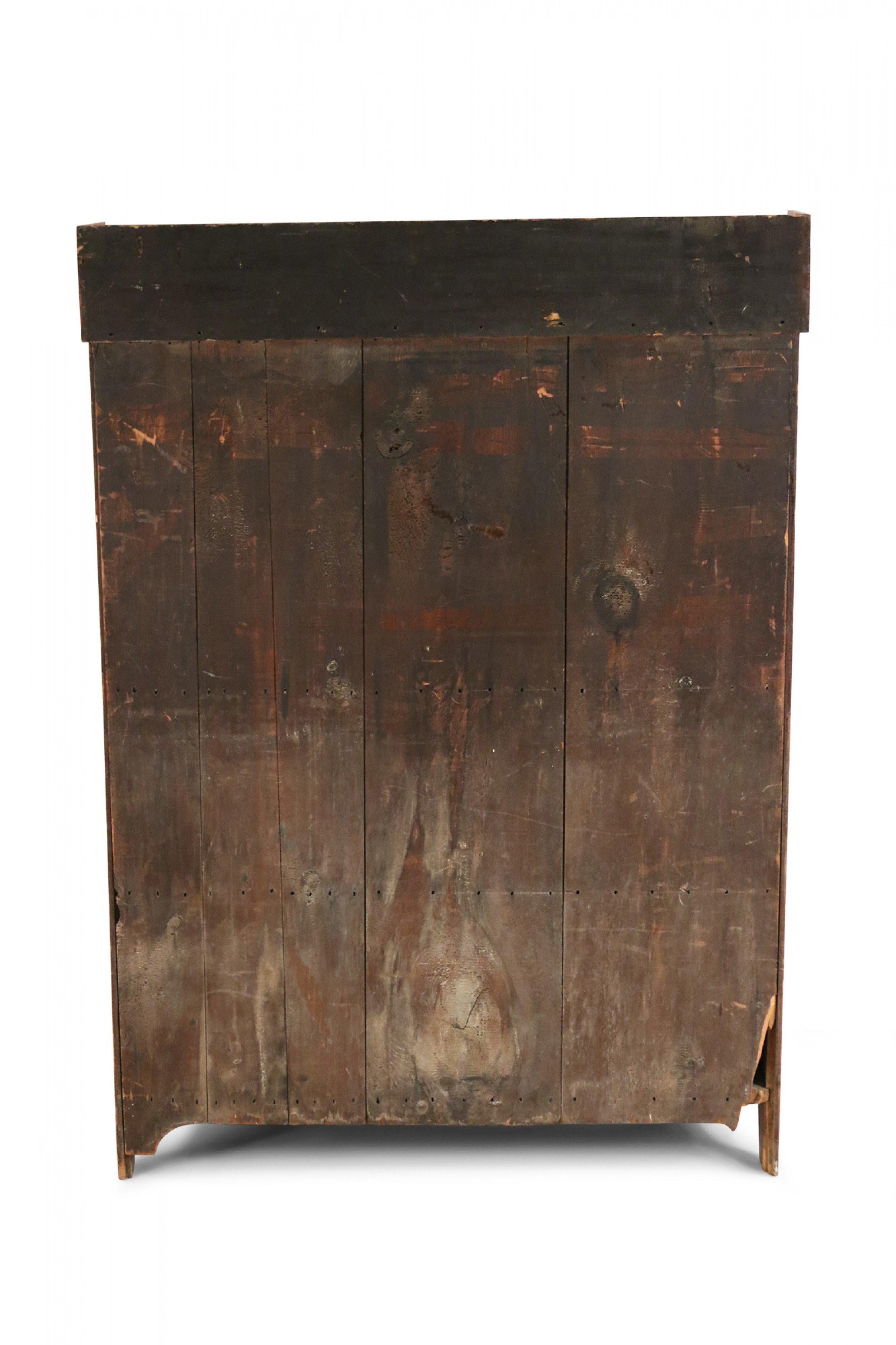 American Country Style Stained Pine Wood Cabinet For Sale 6