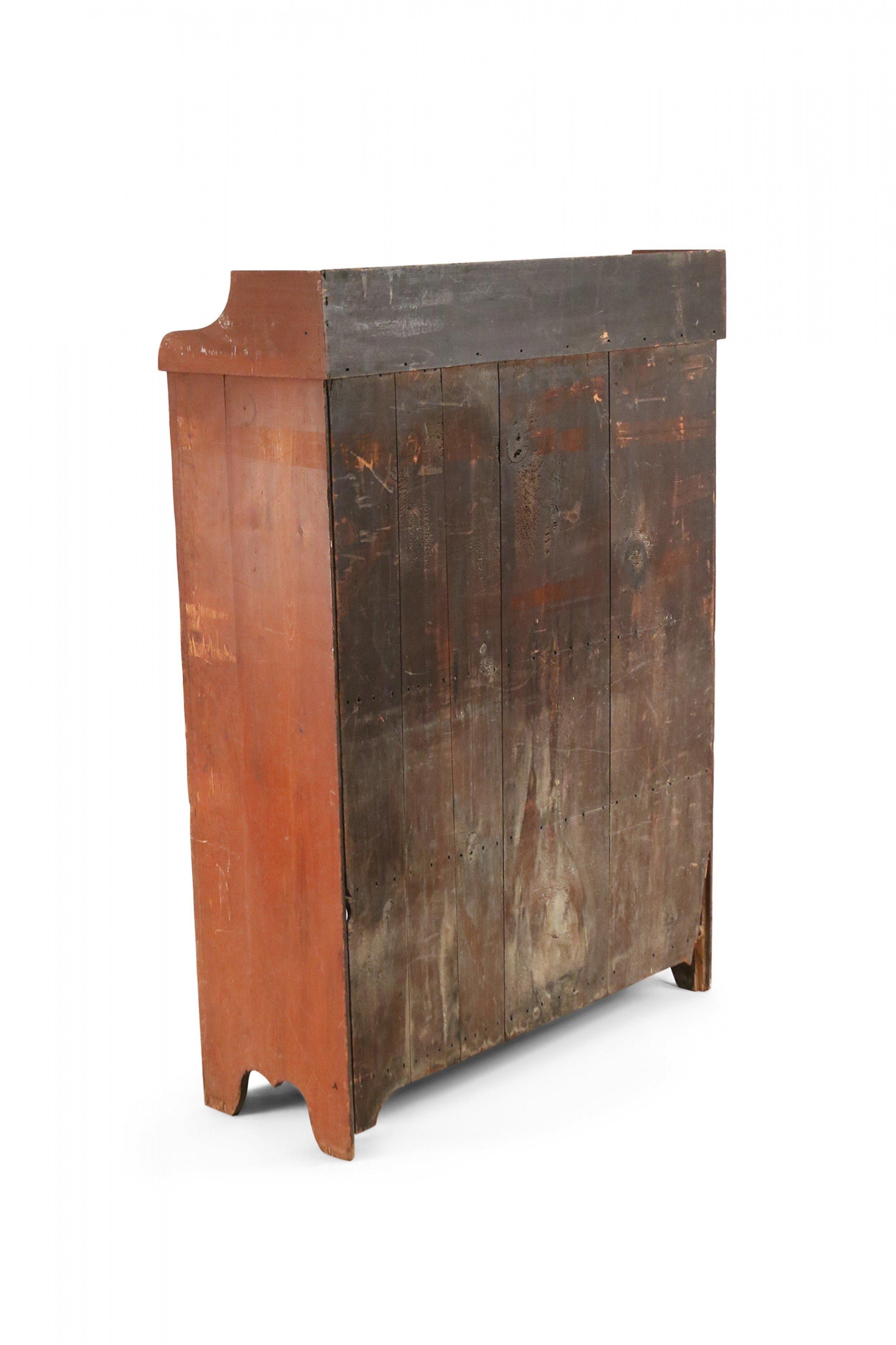 American Country Style Stained Pine Wood Cabinet For Sale 7