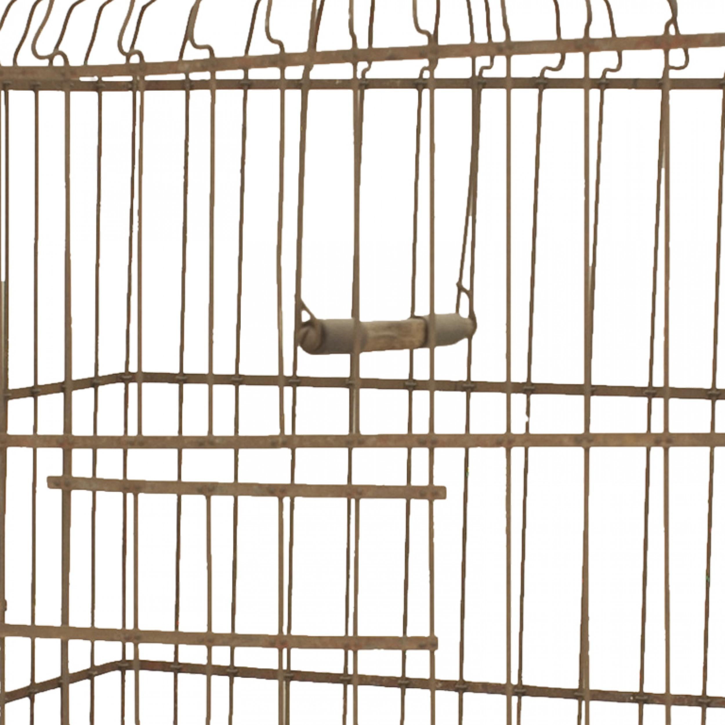 Hand-Crafted American Country Tole Bird Cage For Sale