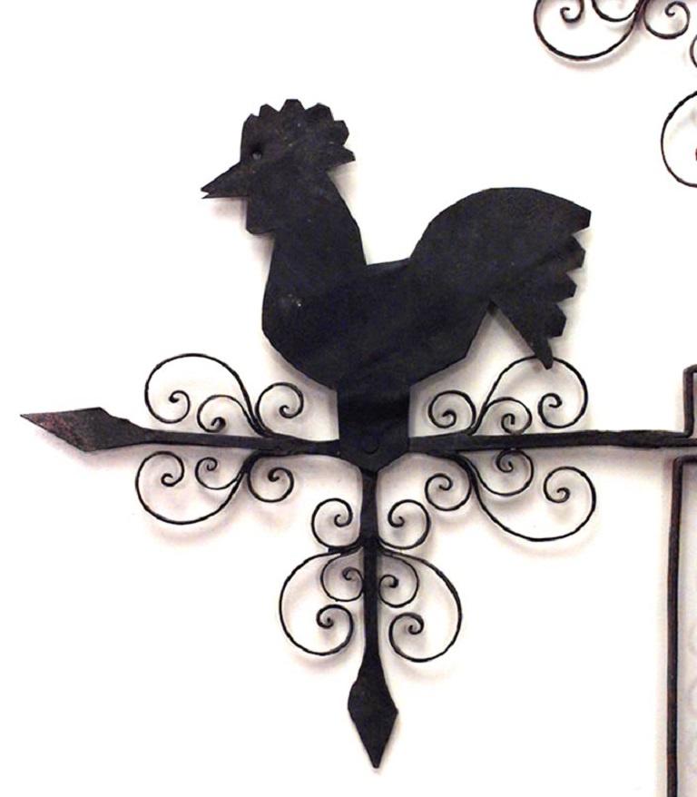 American Country Wrought Iron Weather Vane In Good Condition For Sale In New York, NY