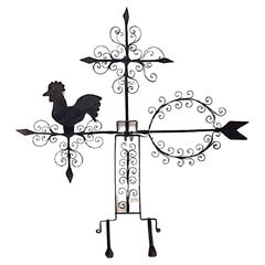 Used American Country Wrought Iron Weather Vane