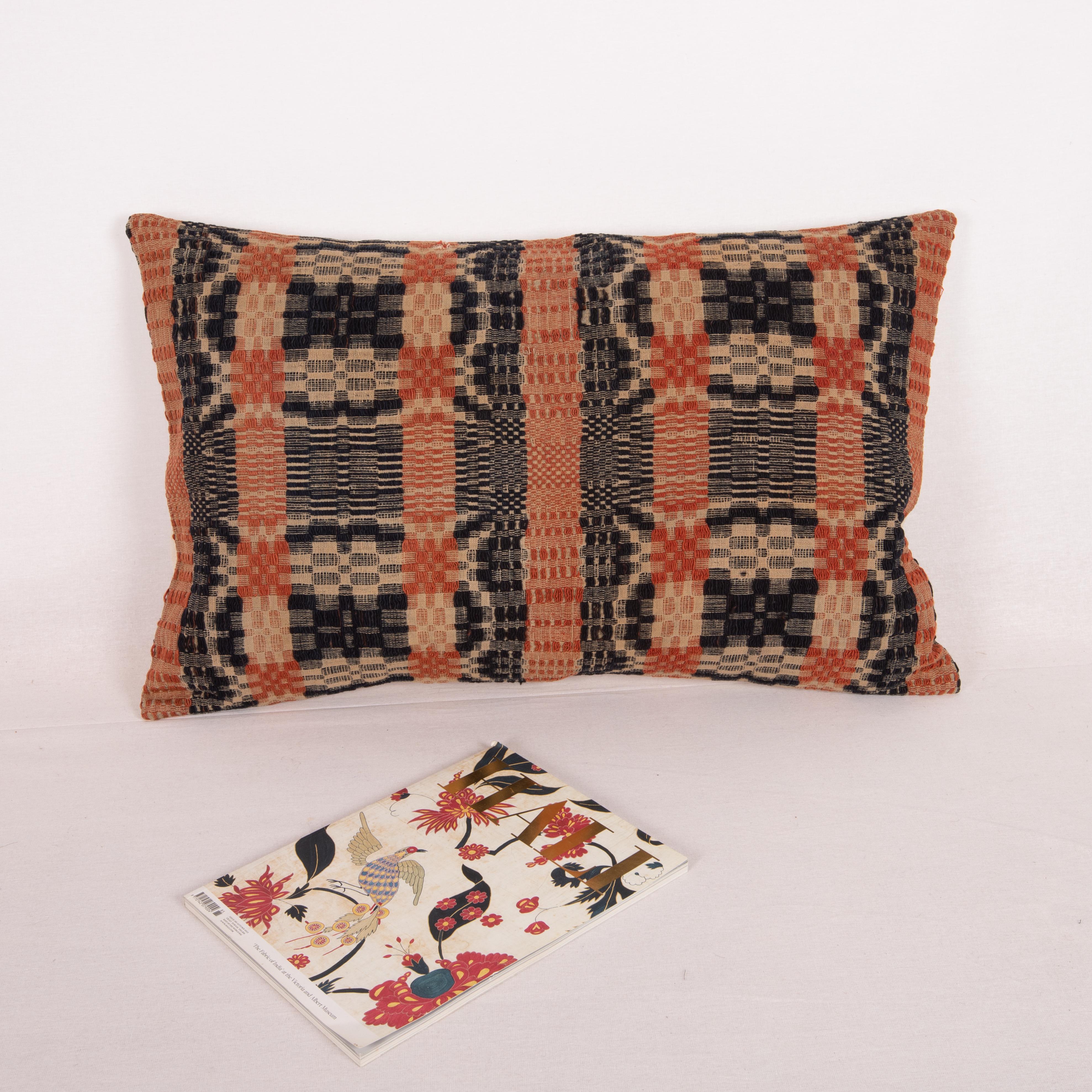 American Classical American Coverlet Pillow Cover, North America, 19th C.
