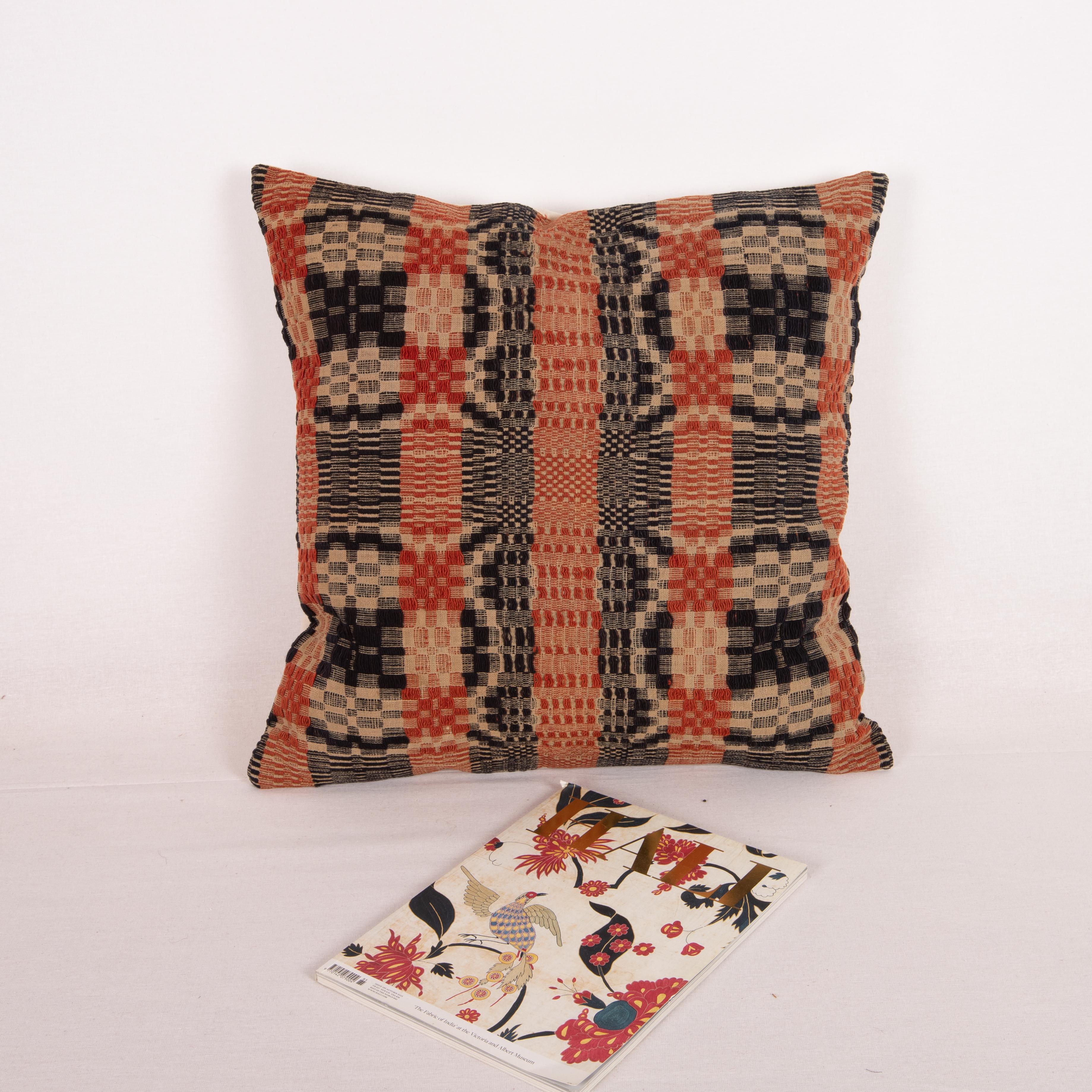 American Coverlet Pillow Cover, North America, 19th C. In Good Condition For Sale In Istanbul, TR