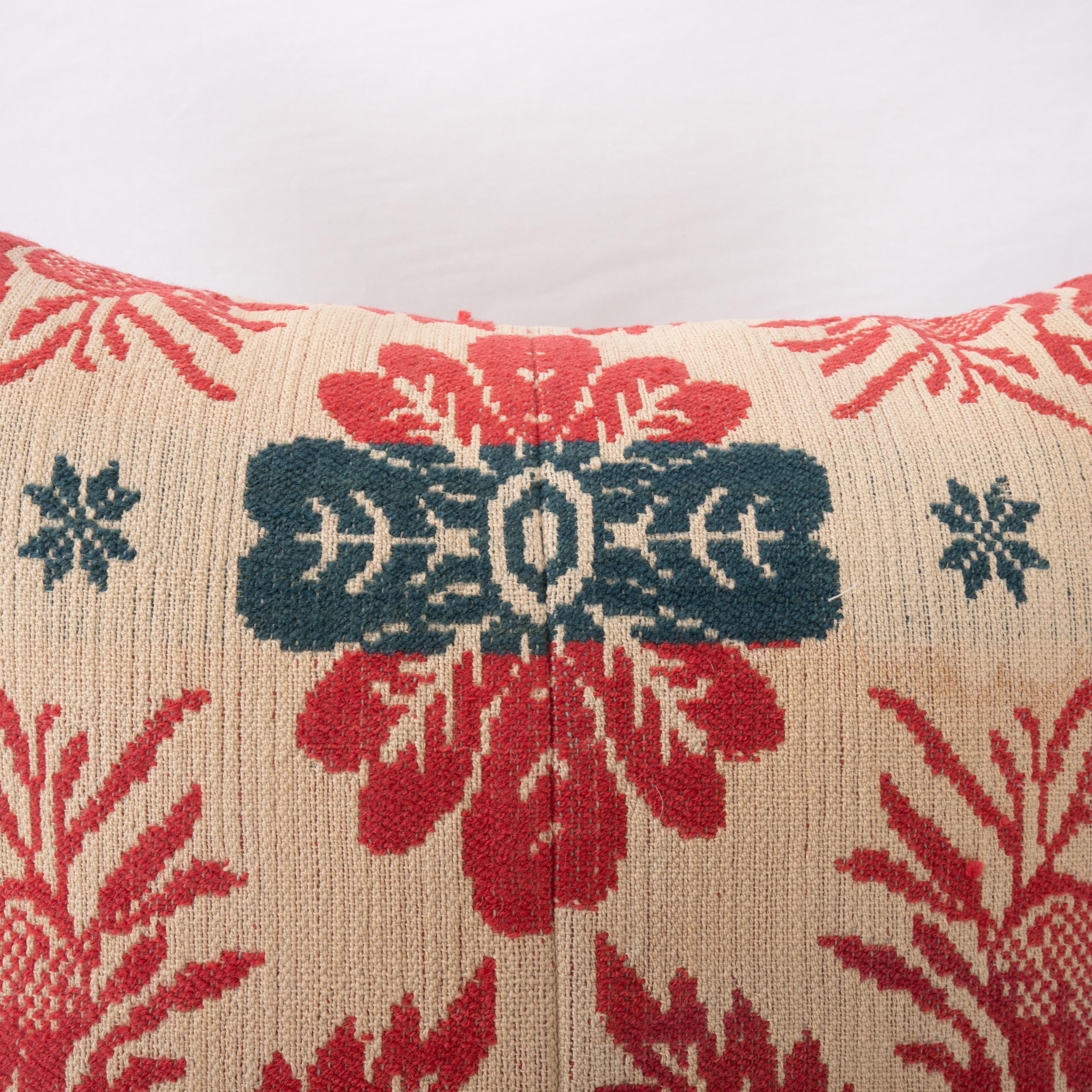 American Coverlet Pillow Cover, North America, 19th Century In Good Condition For Sale In Istanbul, TR
