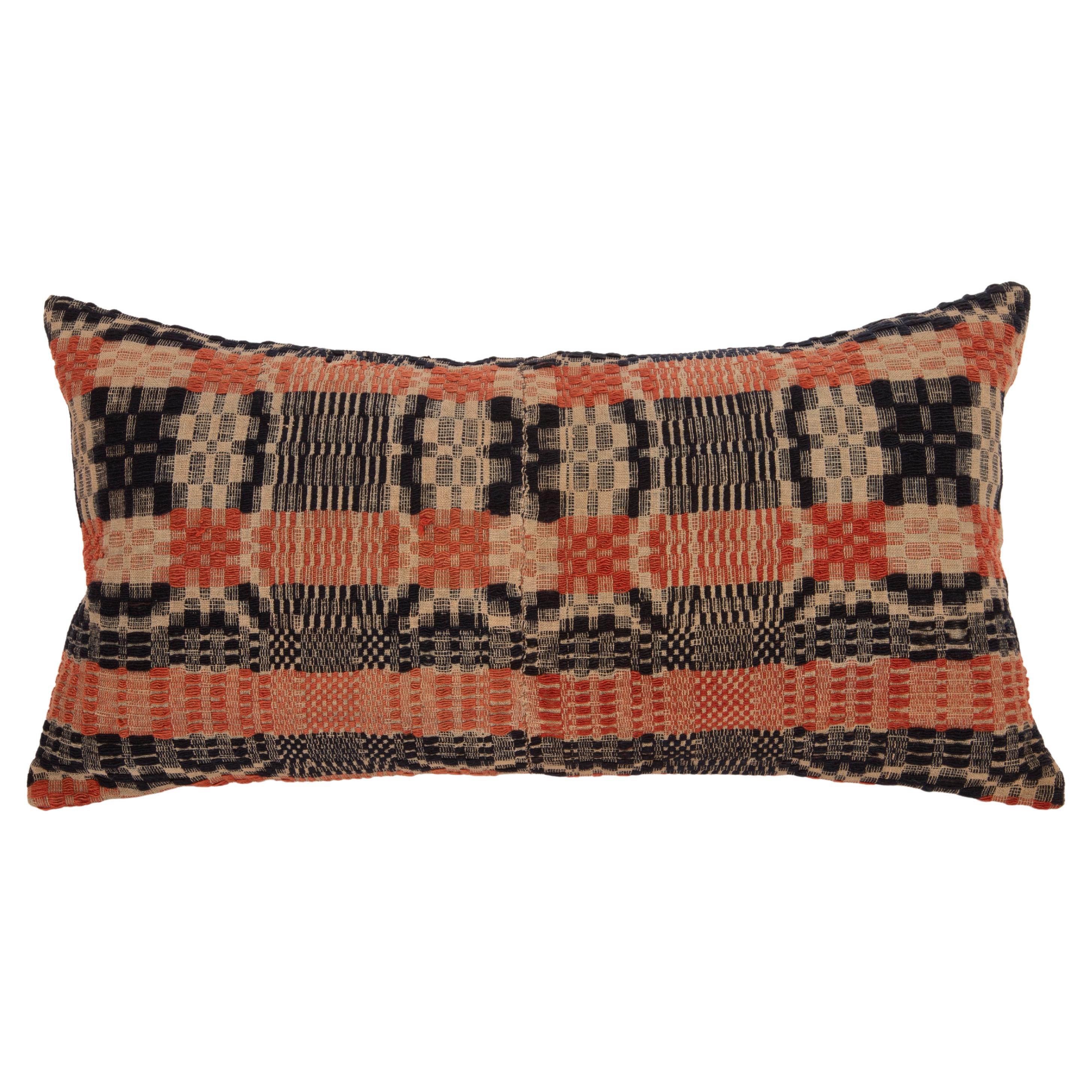 American Coverlet Pillow Cover, North America, 19th C.