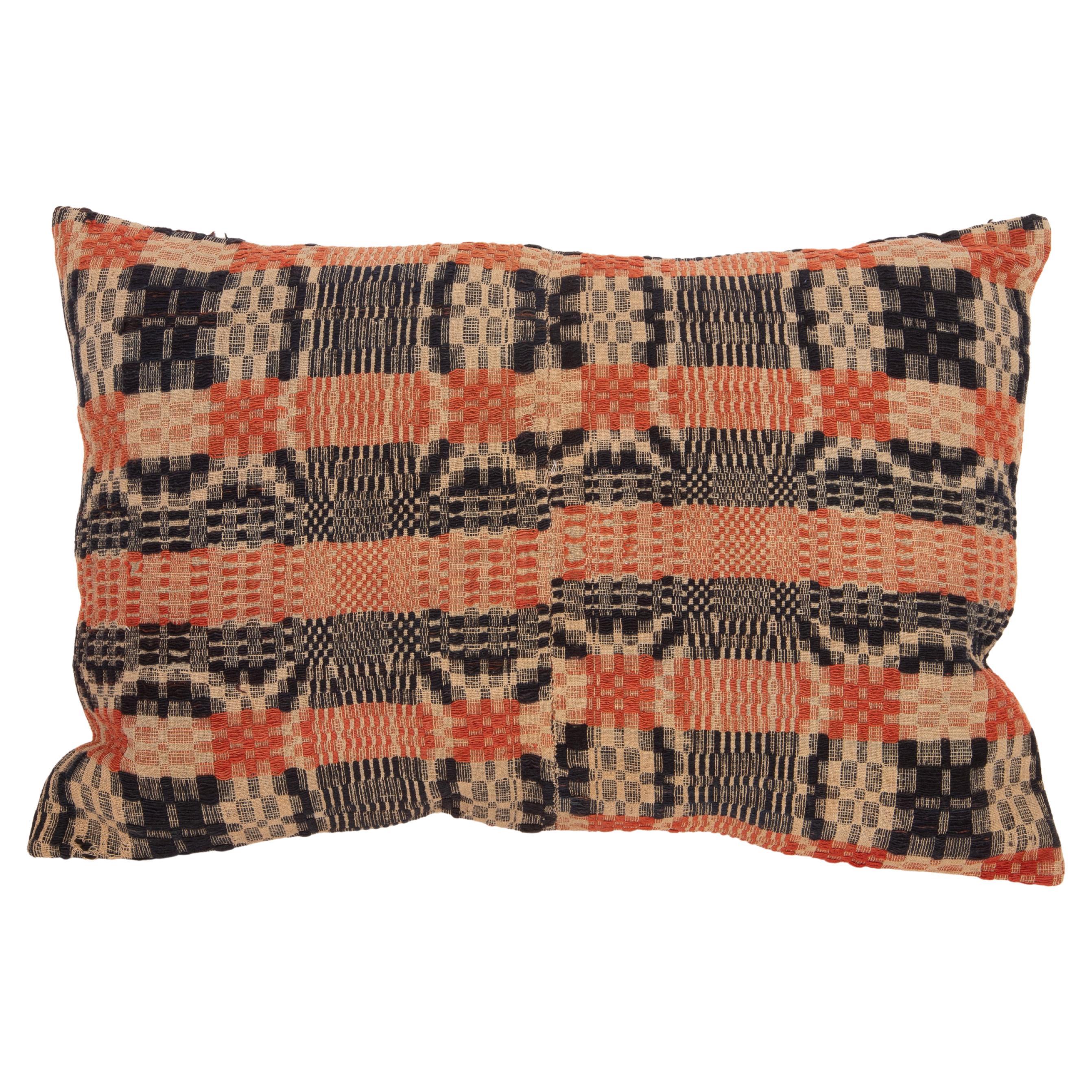 American Coverlet Pillow Cover, North America, 19th C.