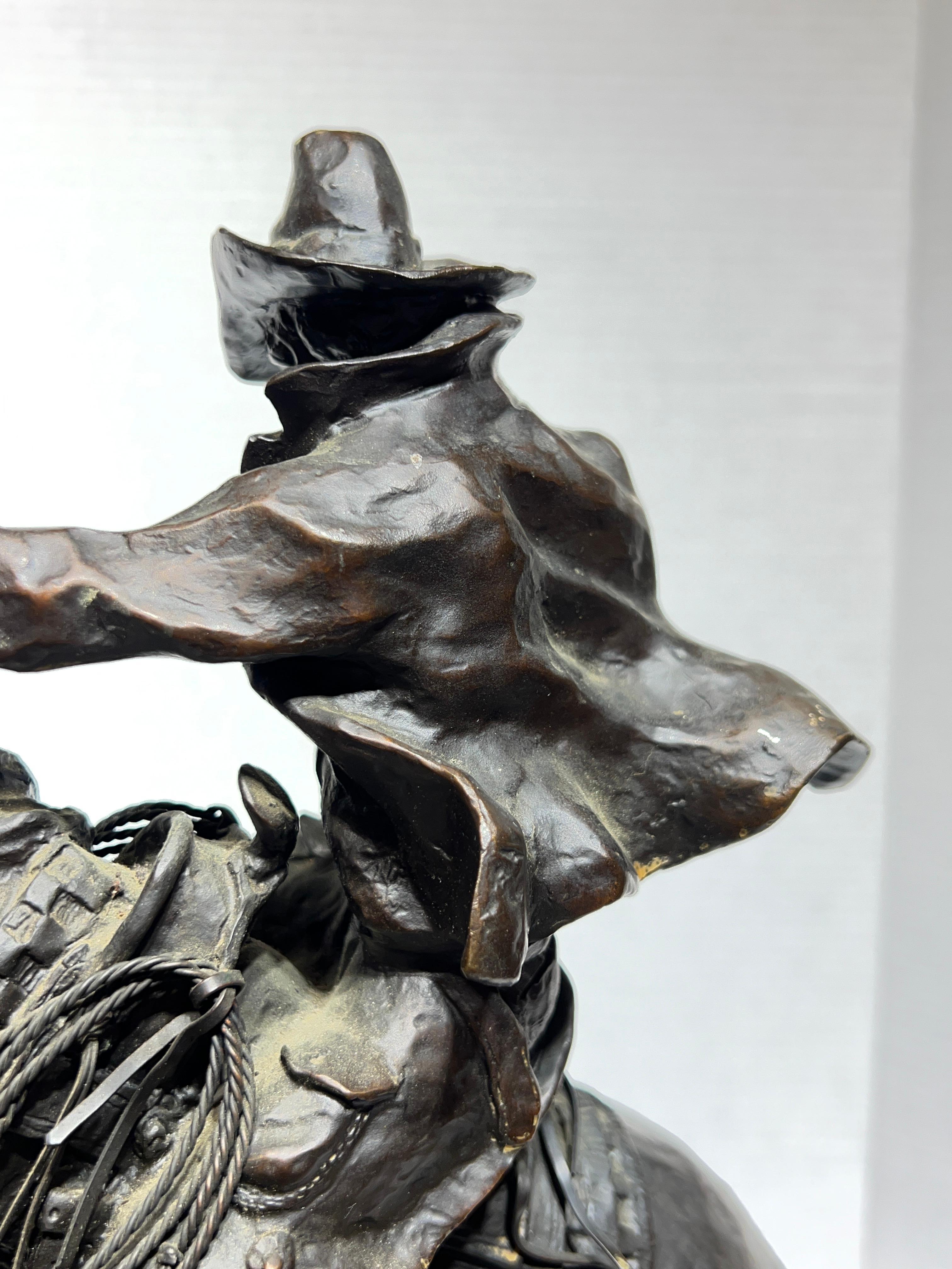 American Cowboy on Horseback Bronze Sculpture by Ken Payne 5