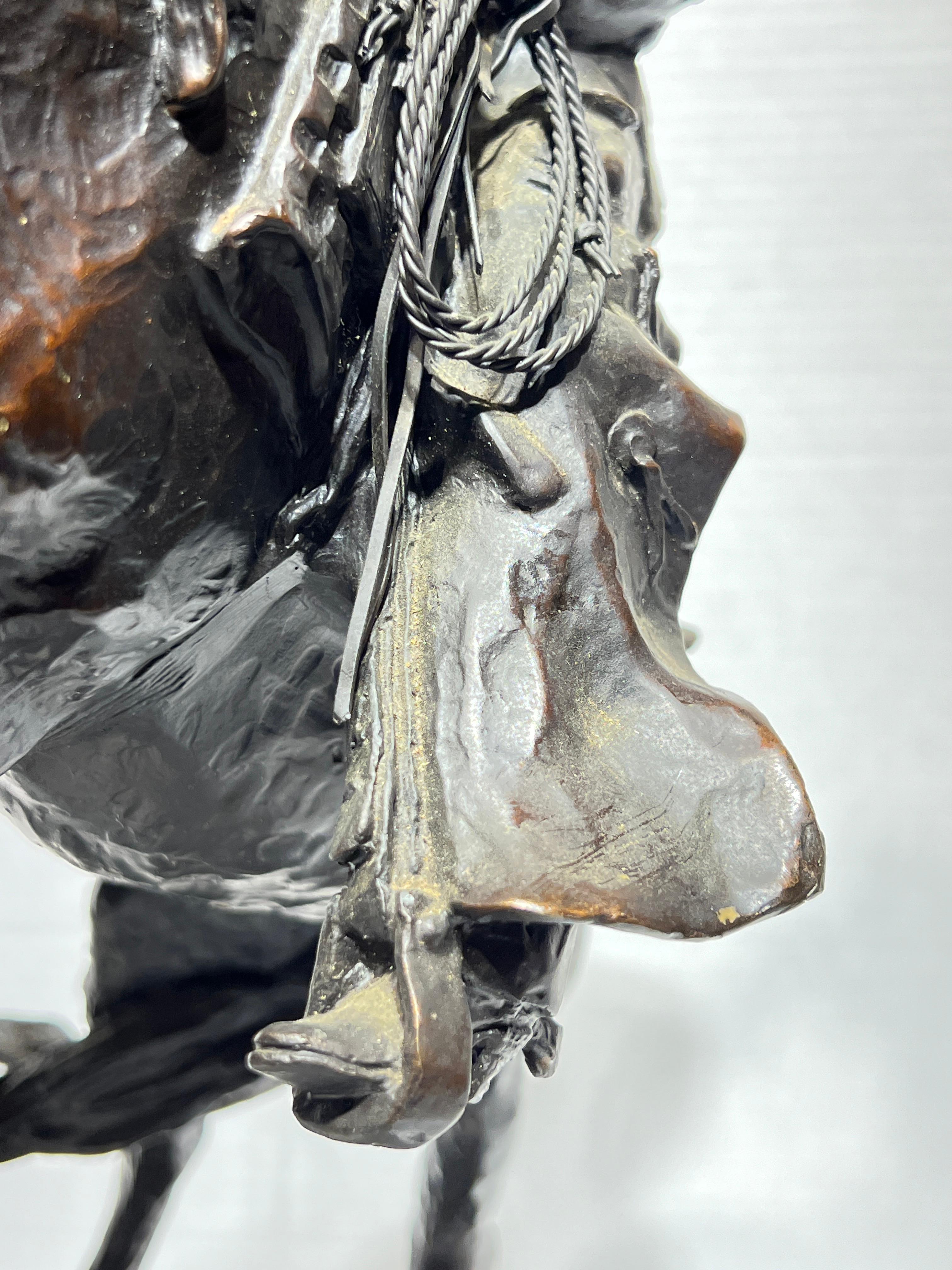 American Cowboy on Horseback Bronze Sculpture by Ken Payne 8