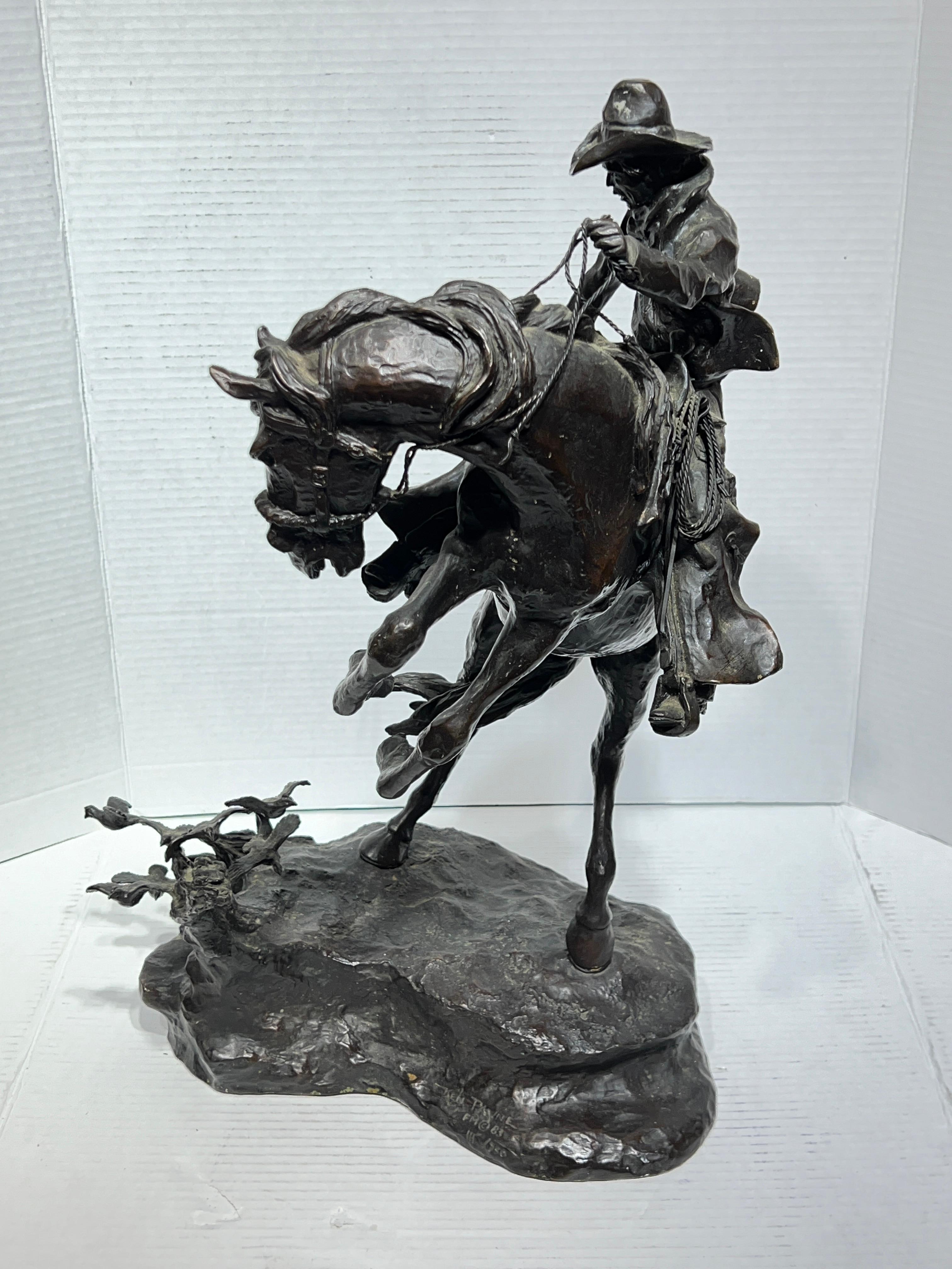 American Cowboy on Horseback Bronze Sculpture by Ken Payne 11