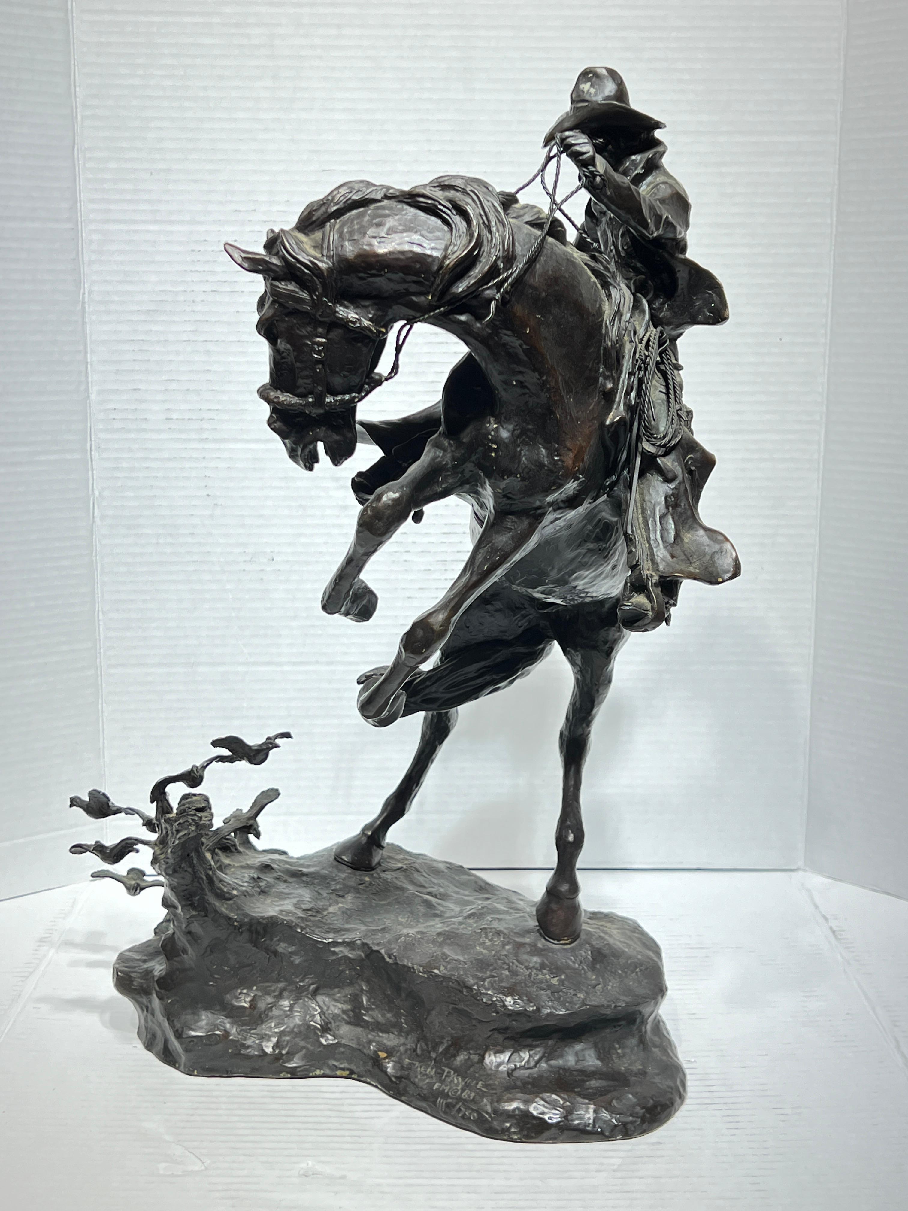 American Cowboy on Horseback Bronze Sculpture by Ken Payne 12