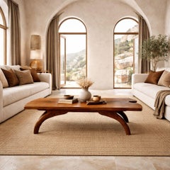 American Craft Live-Edge Walnut Coffee Table by Philip Andrews