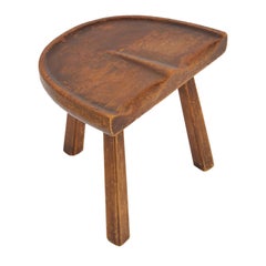 Vintage American Craft Movement 3-Legged Milking Stool in the Style of Arthur Cunningham