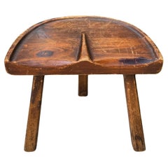 American Craft Movement Wood Tripod Milking Stool, United States, c.1950