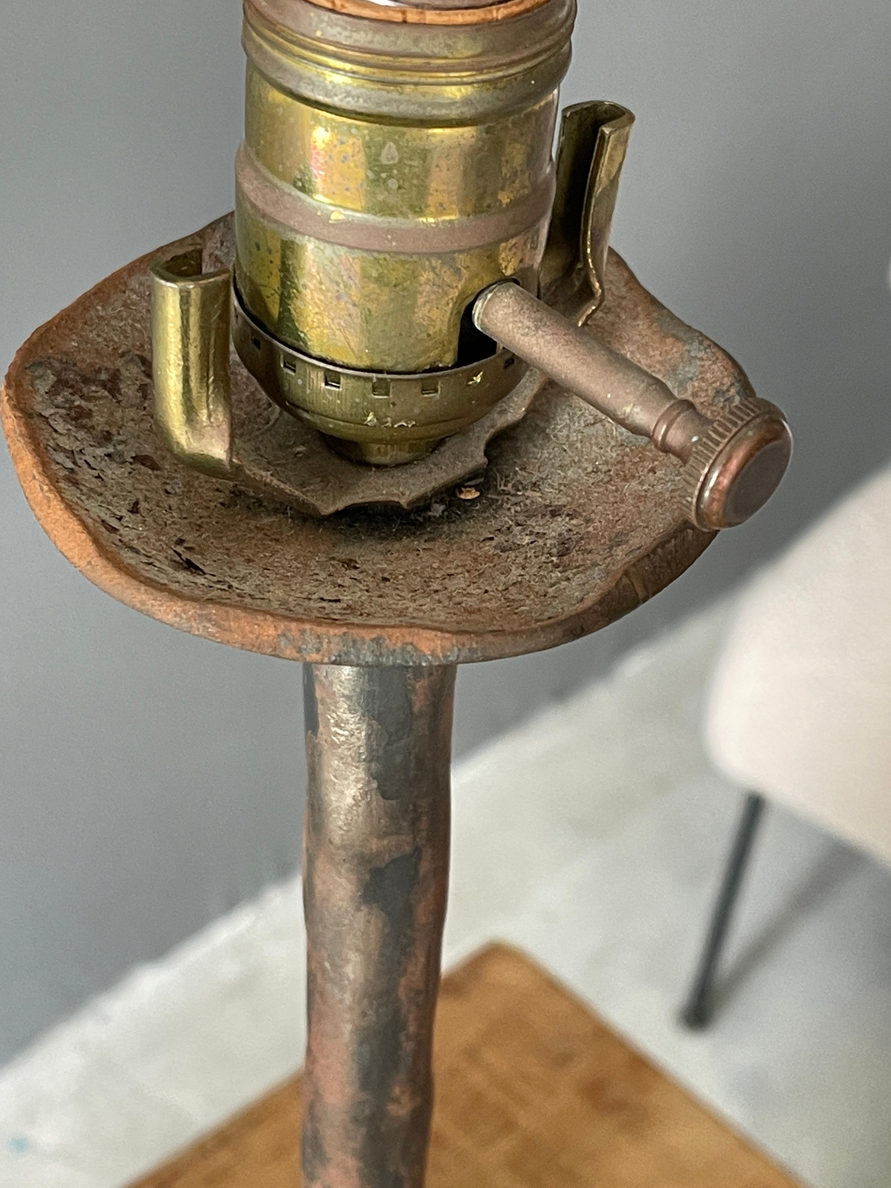 American Craft, Sizable Table Lamp, Iron, America, 1970s 1