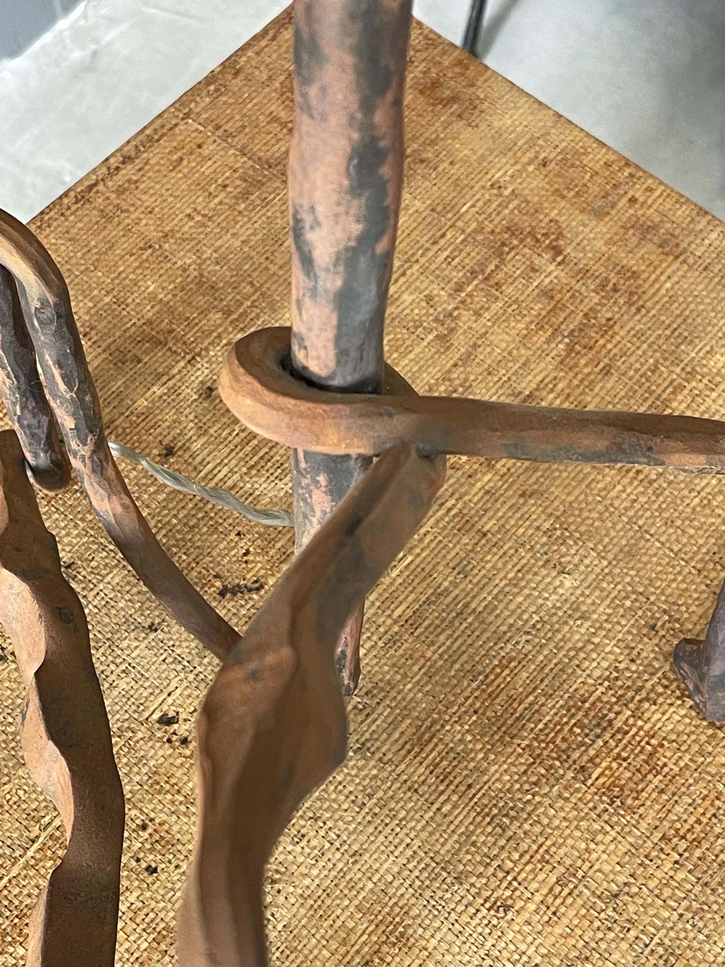 American Craft, Sizable Table Lamp, Iron, America, 1970s 2