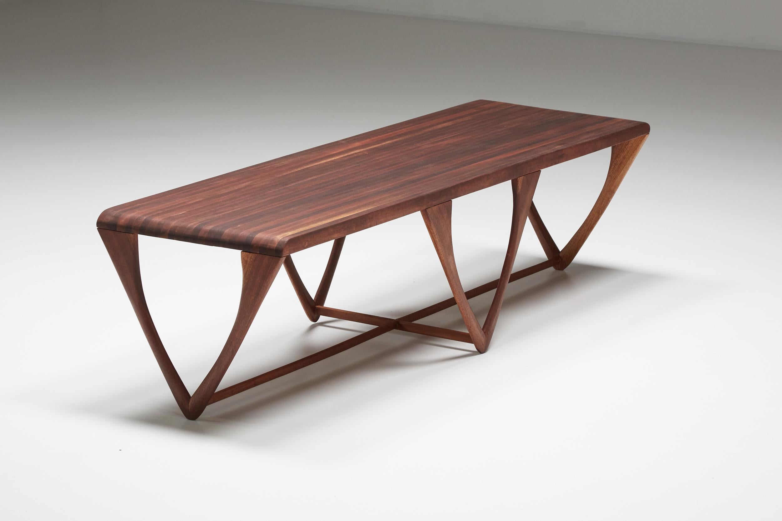 Craft Studio, American design, 1970’s, Coffee table, Wood, 

Wendell Castle, Roger Sloan, JB Blunk, Jawar, Richard Bronk, Gerald Mccabe, Bobby Falwell, David Scott, Charles Fischer, Howard Osinski, Nakashima Studio furniture is an American