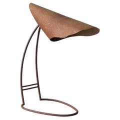 American Craft, Table Lamp, Brass, Moulded Wood, America, 1950s