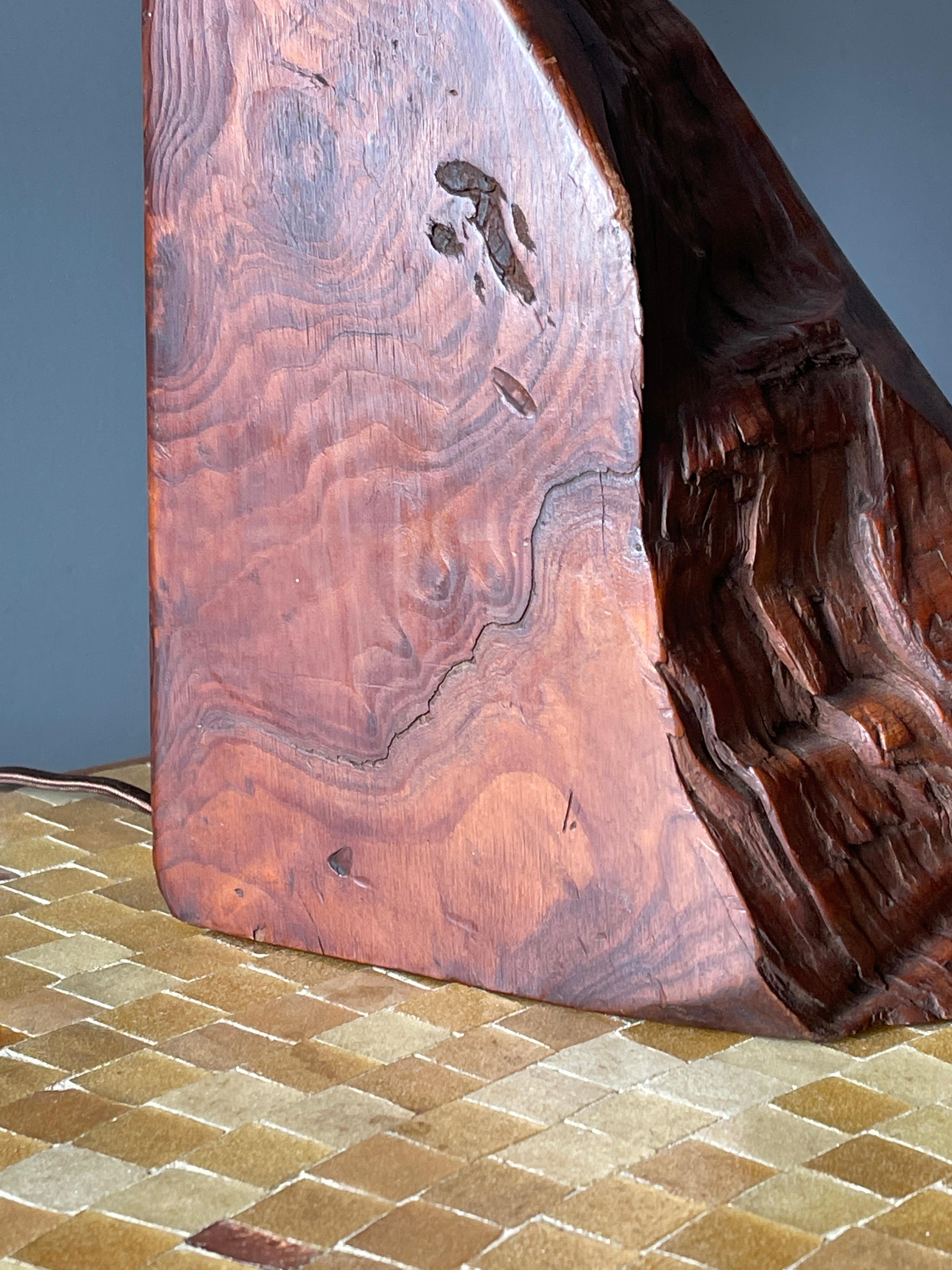 American Craft, Table Lamp, Burl Wood, America, 1970s 1