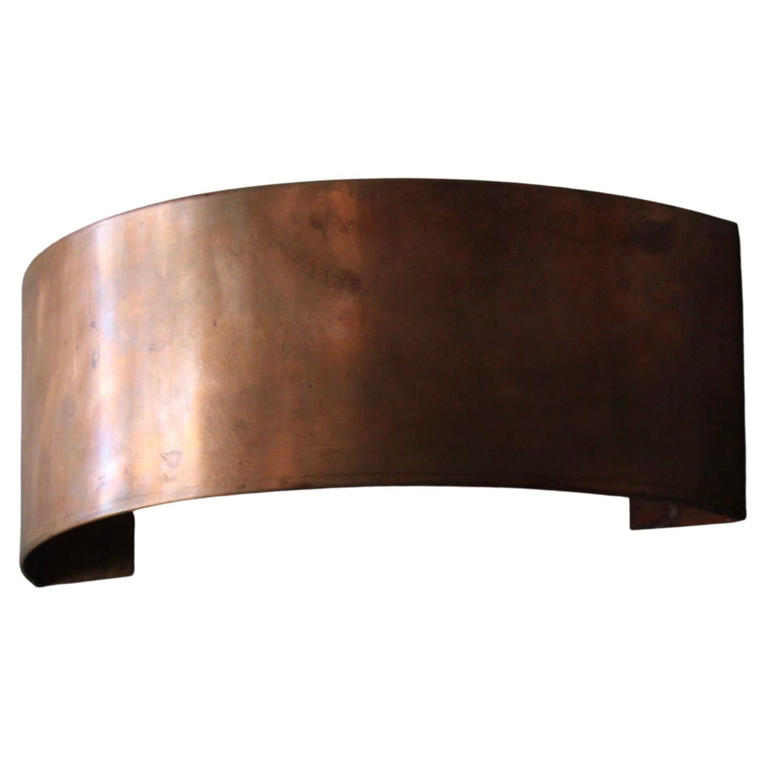 American Craft, Wall Light Sconce, Copper, United States, c. 1970s For Sale