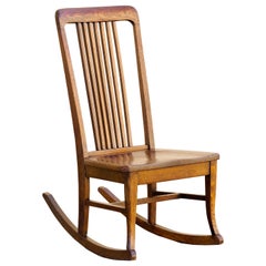 American Craftsman Child's Rocking Chair with Slat Back