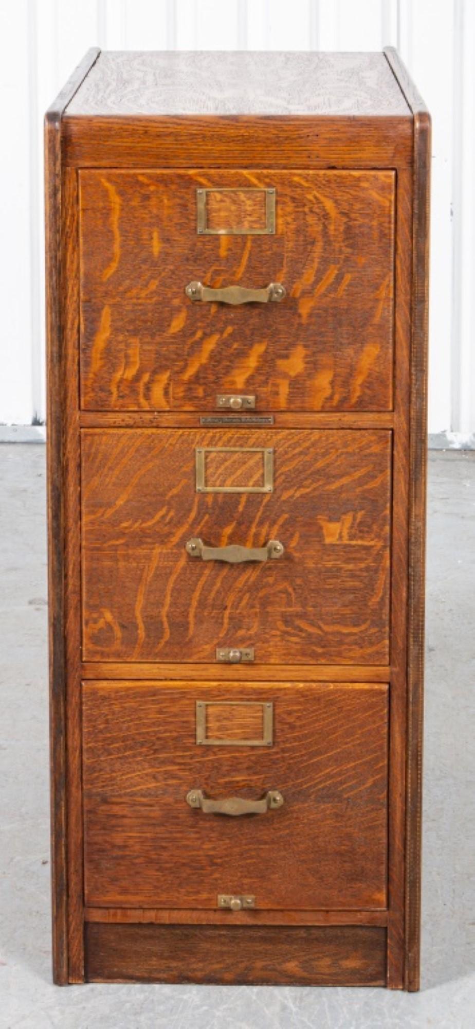 American Craftsman filing cabinet in wood. 42