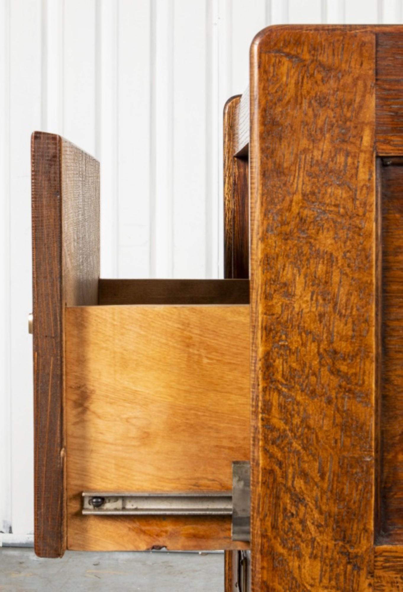 American Craftsman Oak Filing Cabinet For Sale 1