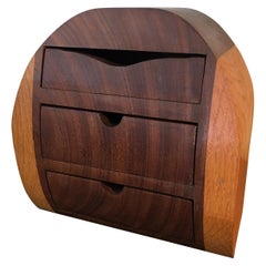American Craftsman Walnut and Oak Jewelry Box or Desk Organizer
